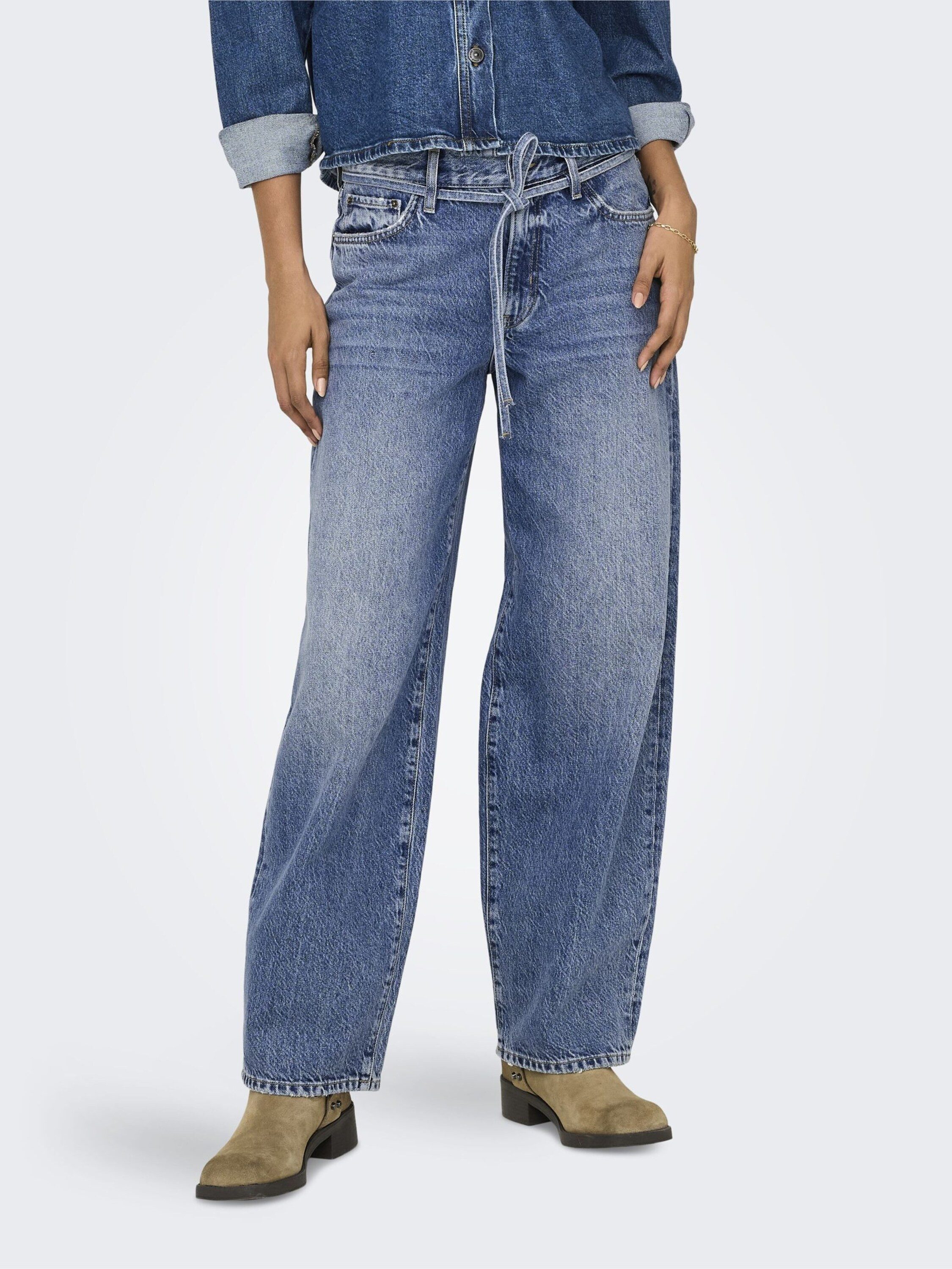 ONLY Weite Jeans Gianna (1-tlg) Patches