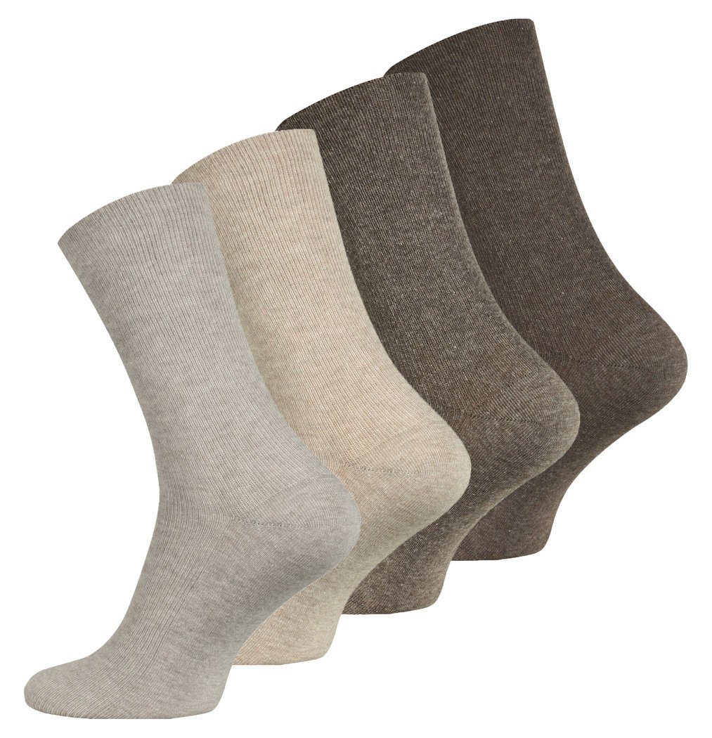 Baumwollqualität ohne Gummibund (8-Paar) weiche Prime® Socken Cotton