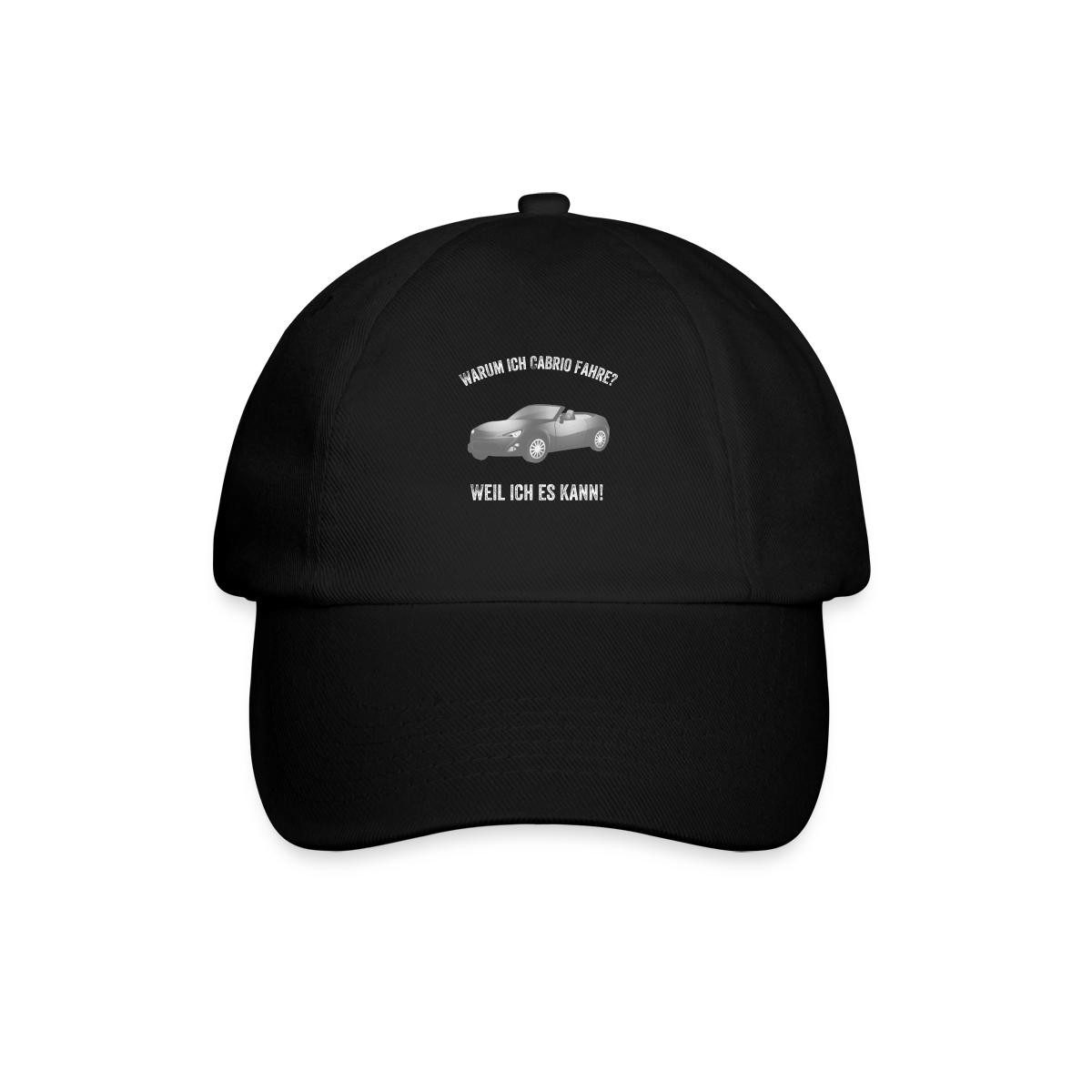 Spreadshirt Baseball Cap Warum Ich Cabrio Fahre Weil Ich Es Kann Baseballkappe (1-St)