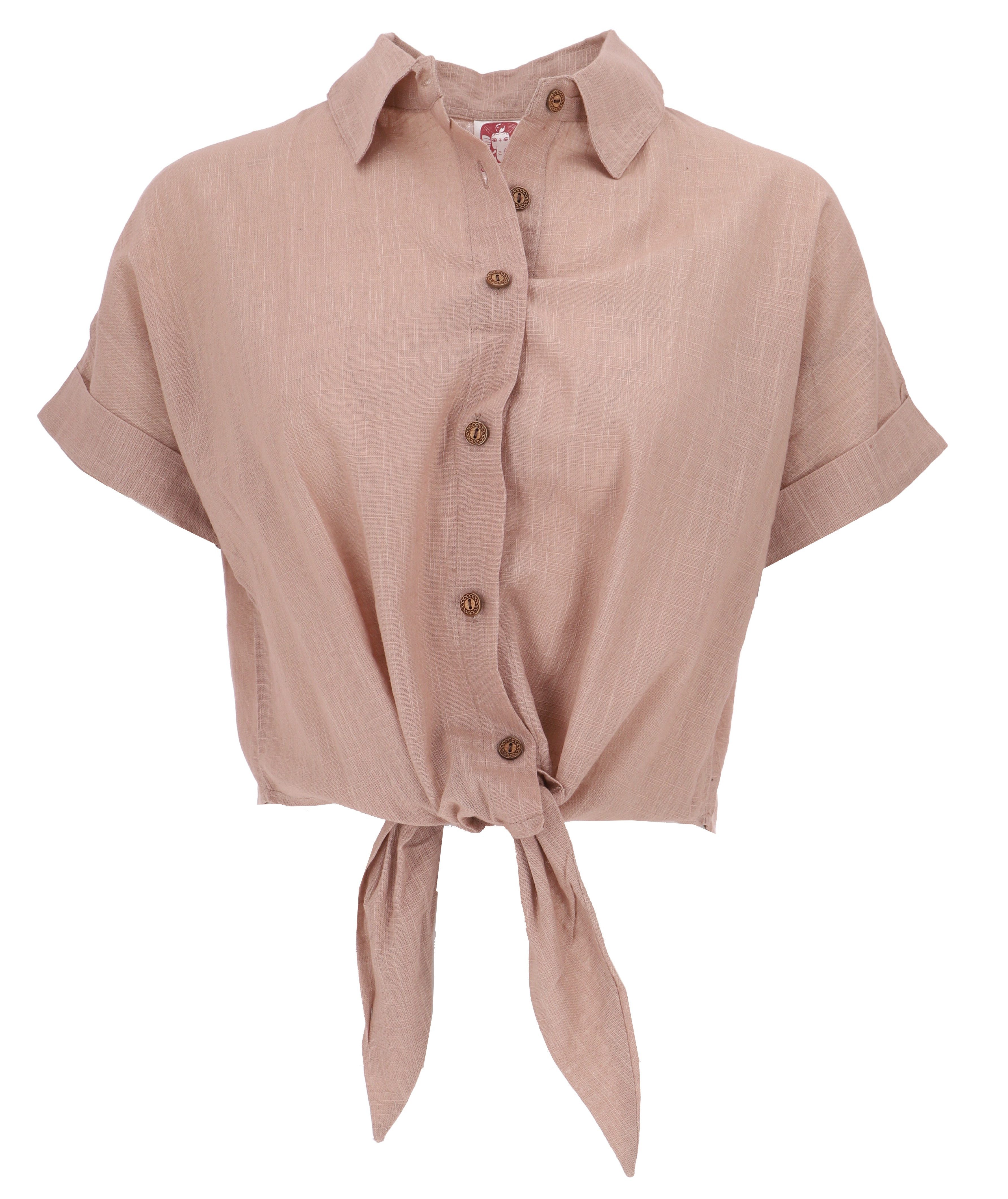 Guru-Shop Longbluse Leichte Baumwoll Bluse, Sommerbluse zum Binden.. altern günstig online kaufen