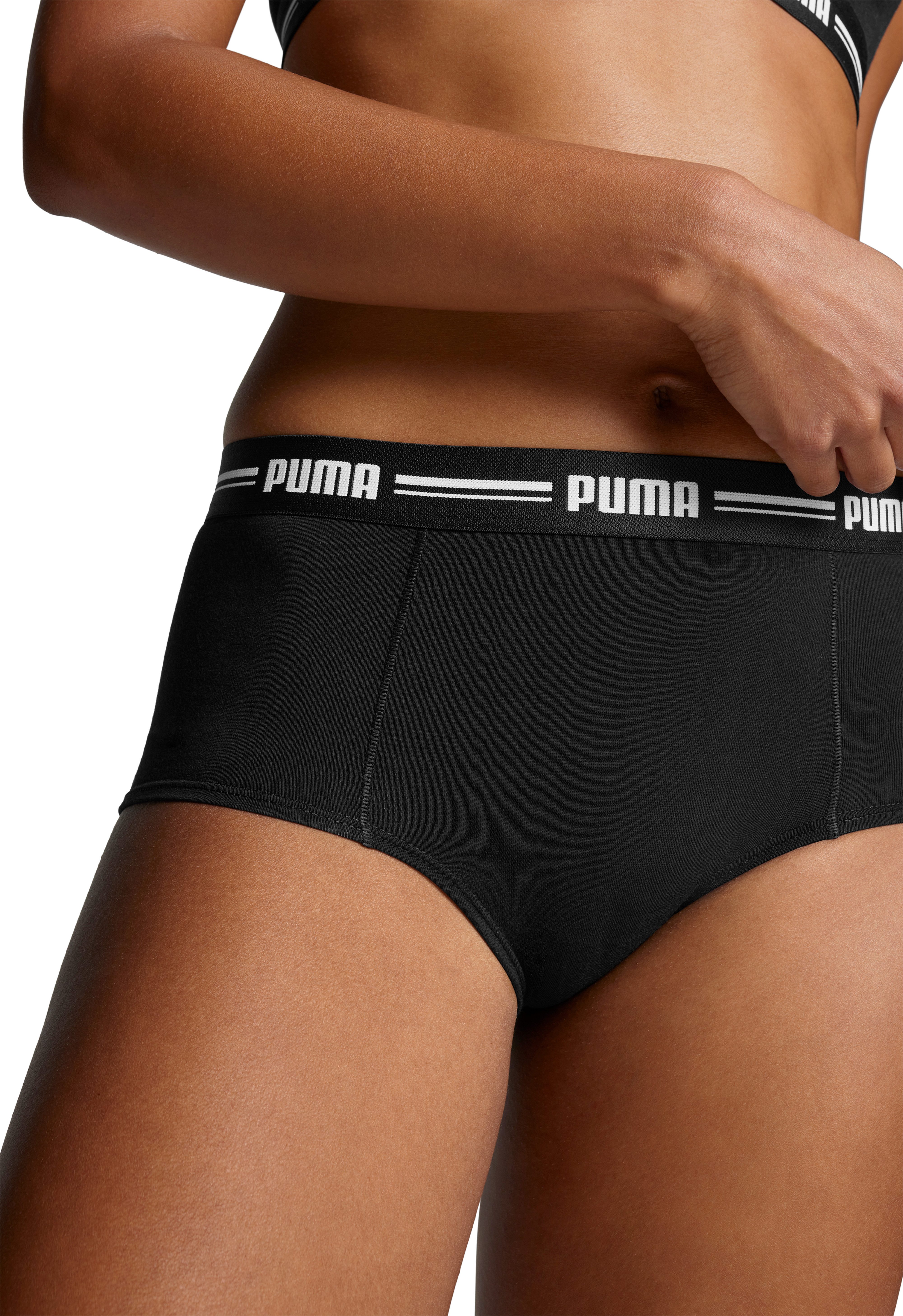 PUMA Panty PUMA WOMEN MINI SHORT 2P (2er Pack) schmaler Logo-Gummibund günstig online kaufen