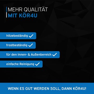 kör4u Waschbecken kör4u Ausgussbecken aus Stahl weiß (Set)