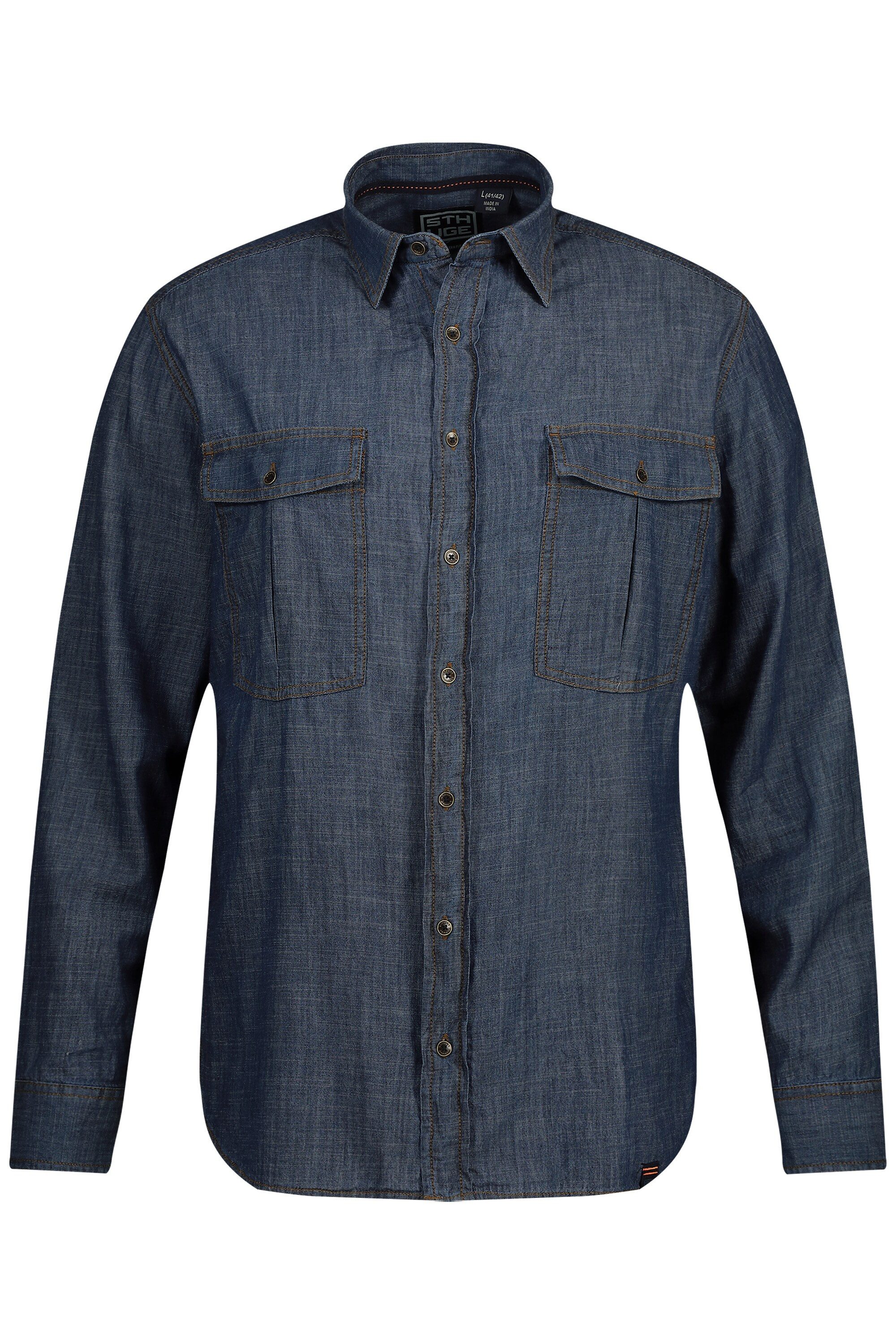 STHUGE Businesshemd STHUGE Jeans-Hemd Langarm Modern günstig online kaufen