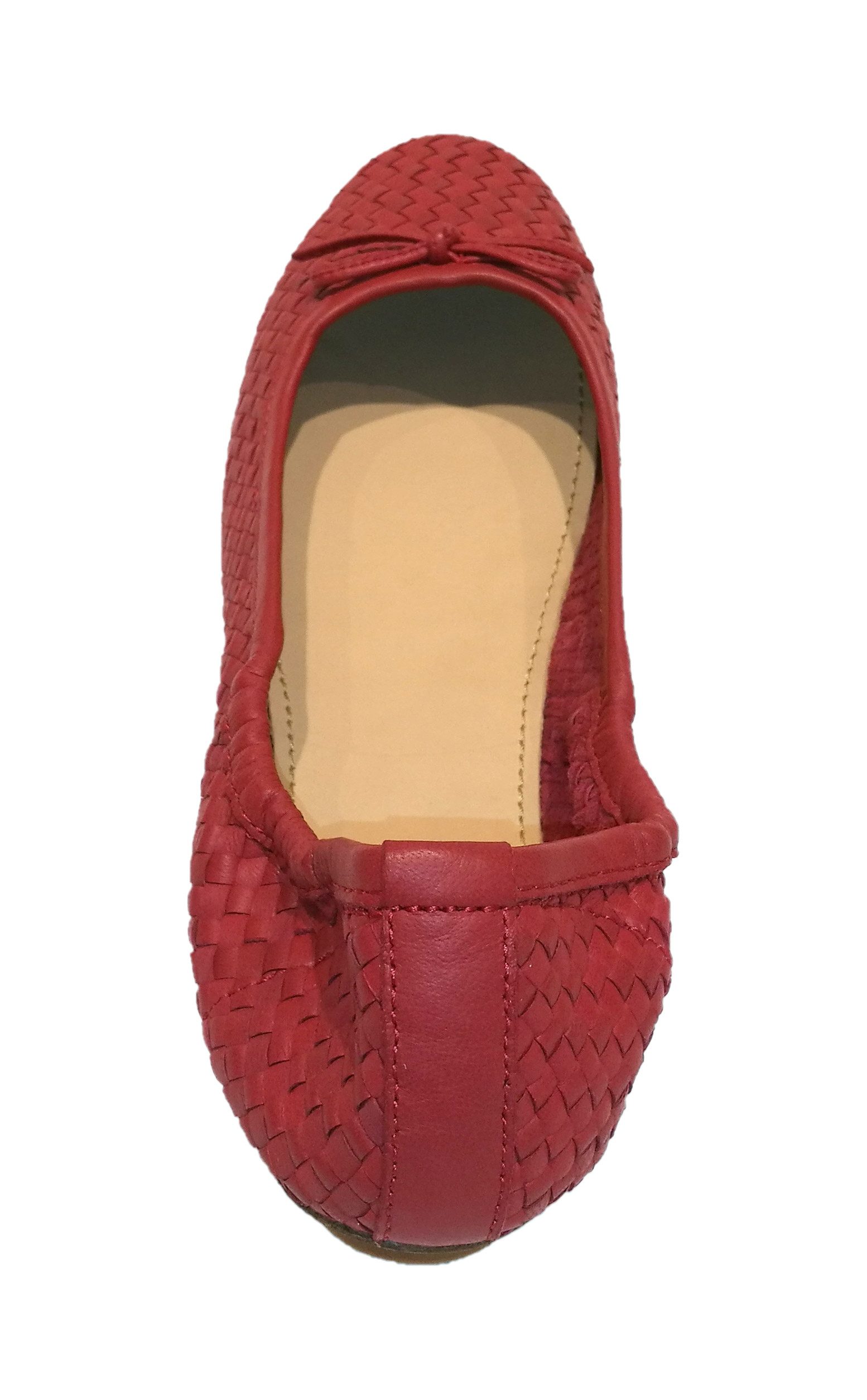 Allan K Allan K CAPRI Flecht-Leder-Schuhe Geschlossene Ballerinas Schlappen