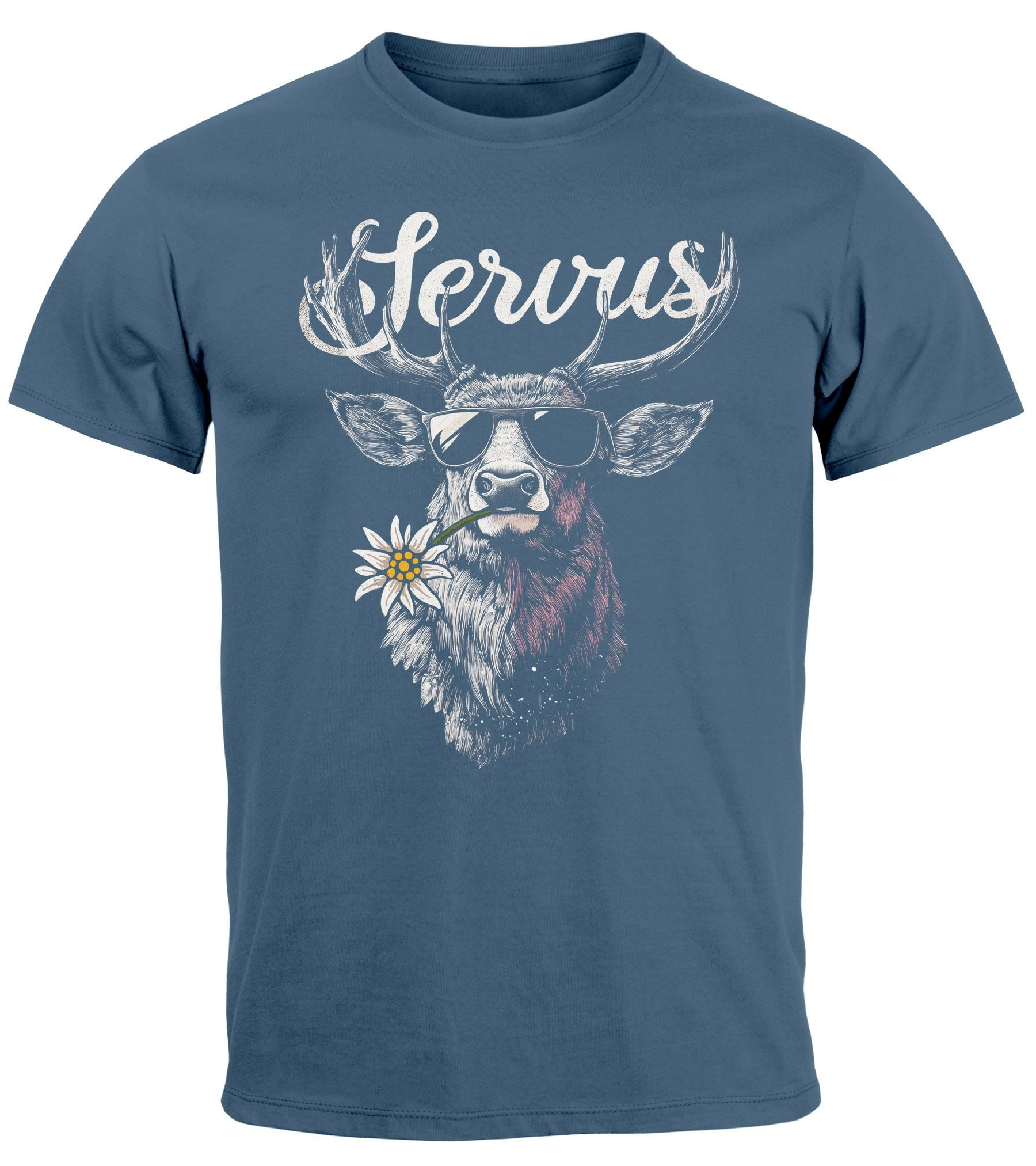 Neverless Print-Shirt Herren T-Shirt Hirsch Tracht günstig online kaufen