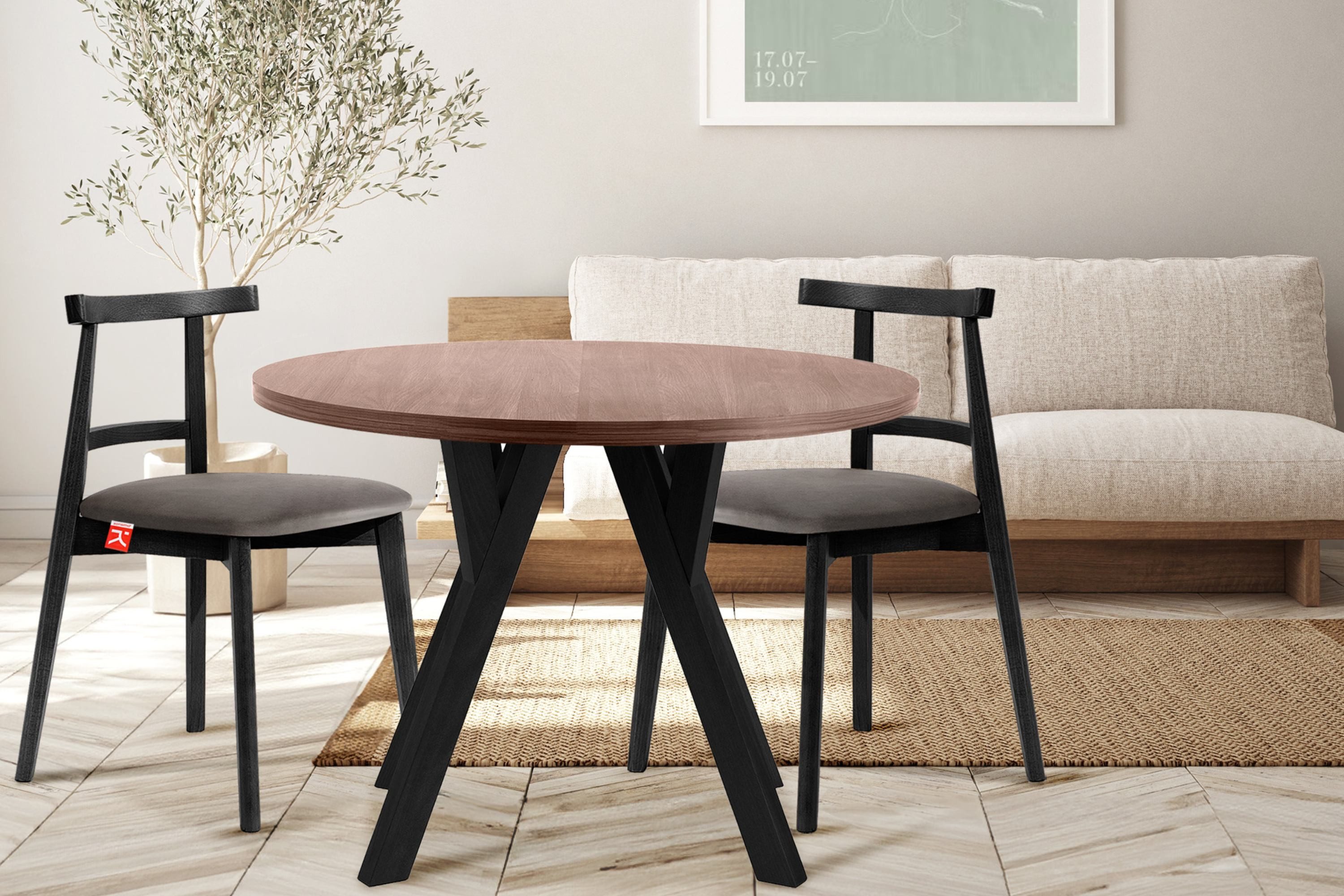 KONSIMO® Esstisch INDAGA Esszimmertisch Ausziehbar Rund, günstig online kaufen