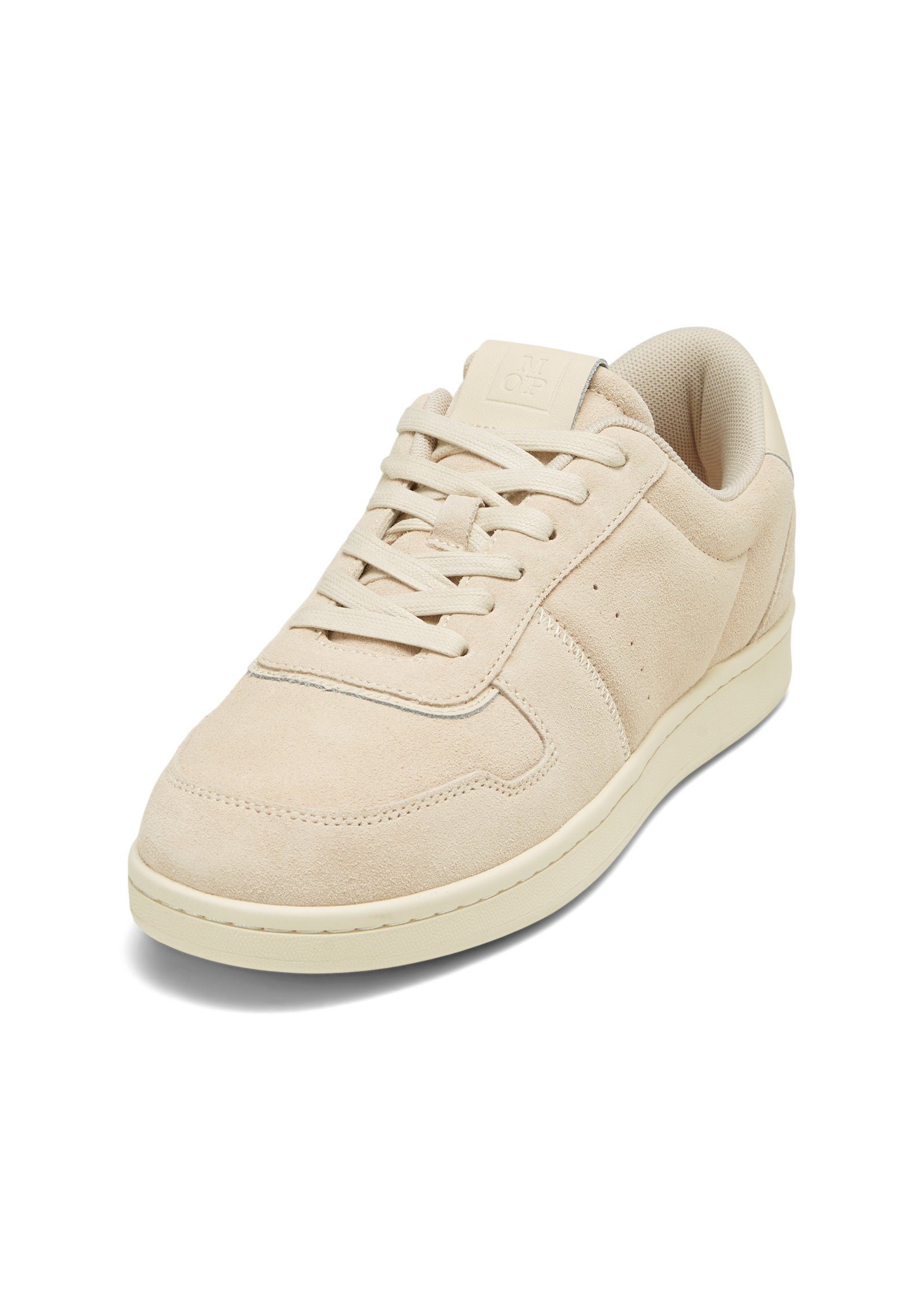 Marc O'Polo Velours-Rindleder aus softem hellbeige Sneaker