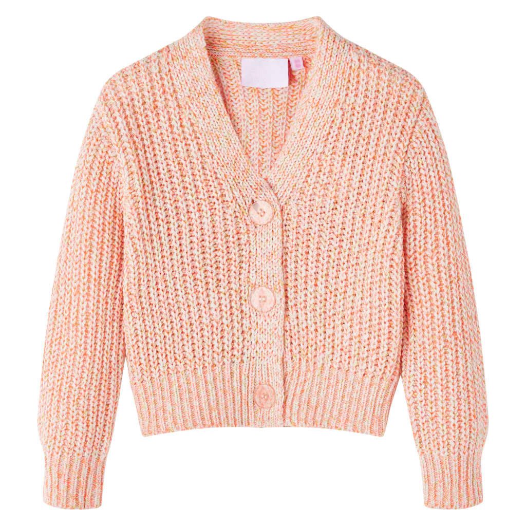 vidaXL Strickjacke Kinder-Strickjacke Rosa 128