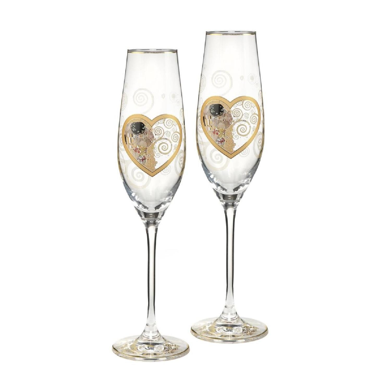 Goebel Champagnerglas Goebel Gustav Klimt - "Heart Kiss" - Sektgläser - 2 Stk