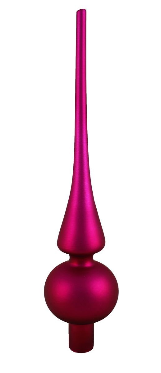 Glas, Aufbewahrungsbox praktischer Berry Matt x Echt Spitze, Pink JACK Matt Baumspitze Echt inklusive aus 6 Christbaumspitze Glanz Weihnachtsbaum Christbaumspitze 26 cm Glas