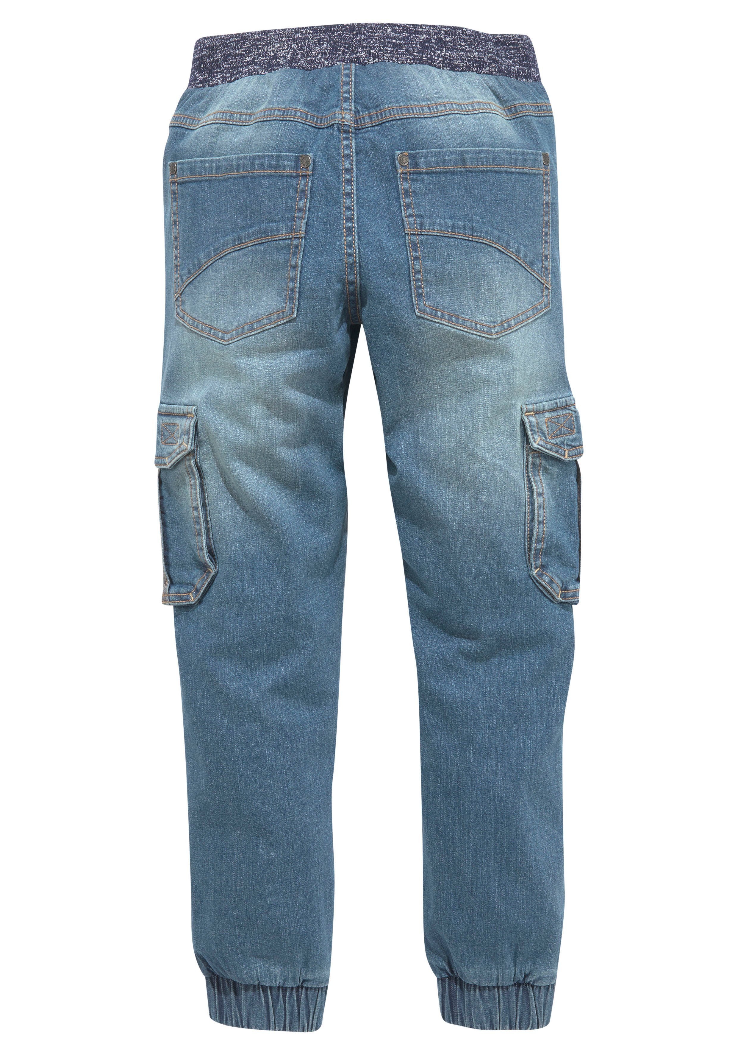 Arizona Cargojeans, Stretch-Jeans für Jungen gerades Bein, mit Bindeband und Gummizug, normale Taille