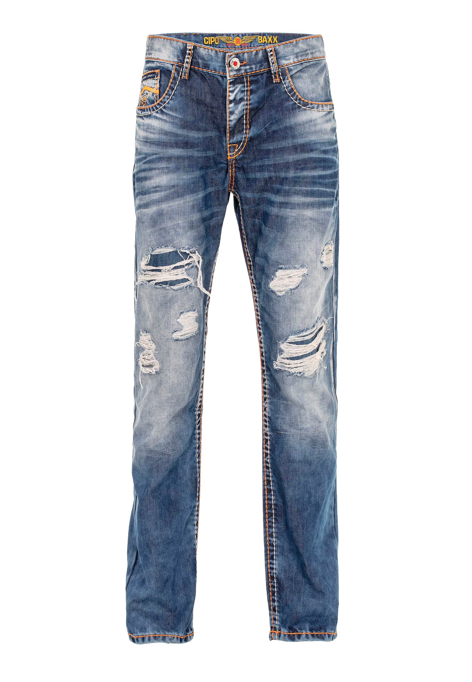 Cipo & Baxx Bequeme Jeans Destroyed-Look im
