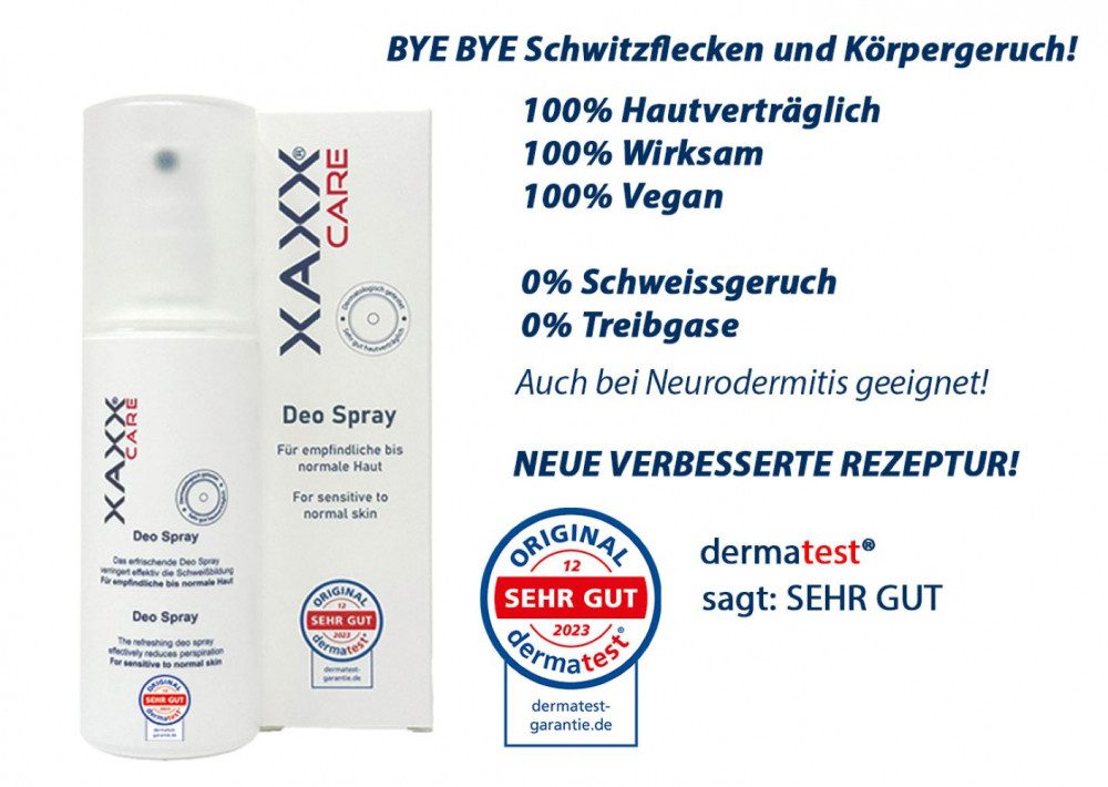 XAXX Deo-Spray Sensitive Deo Spray 150 ml mit Aloe Vera