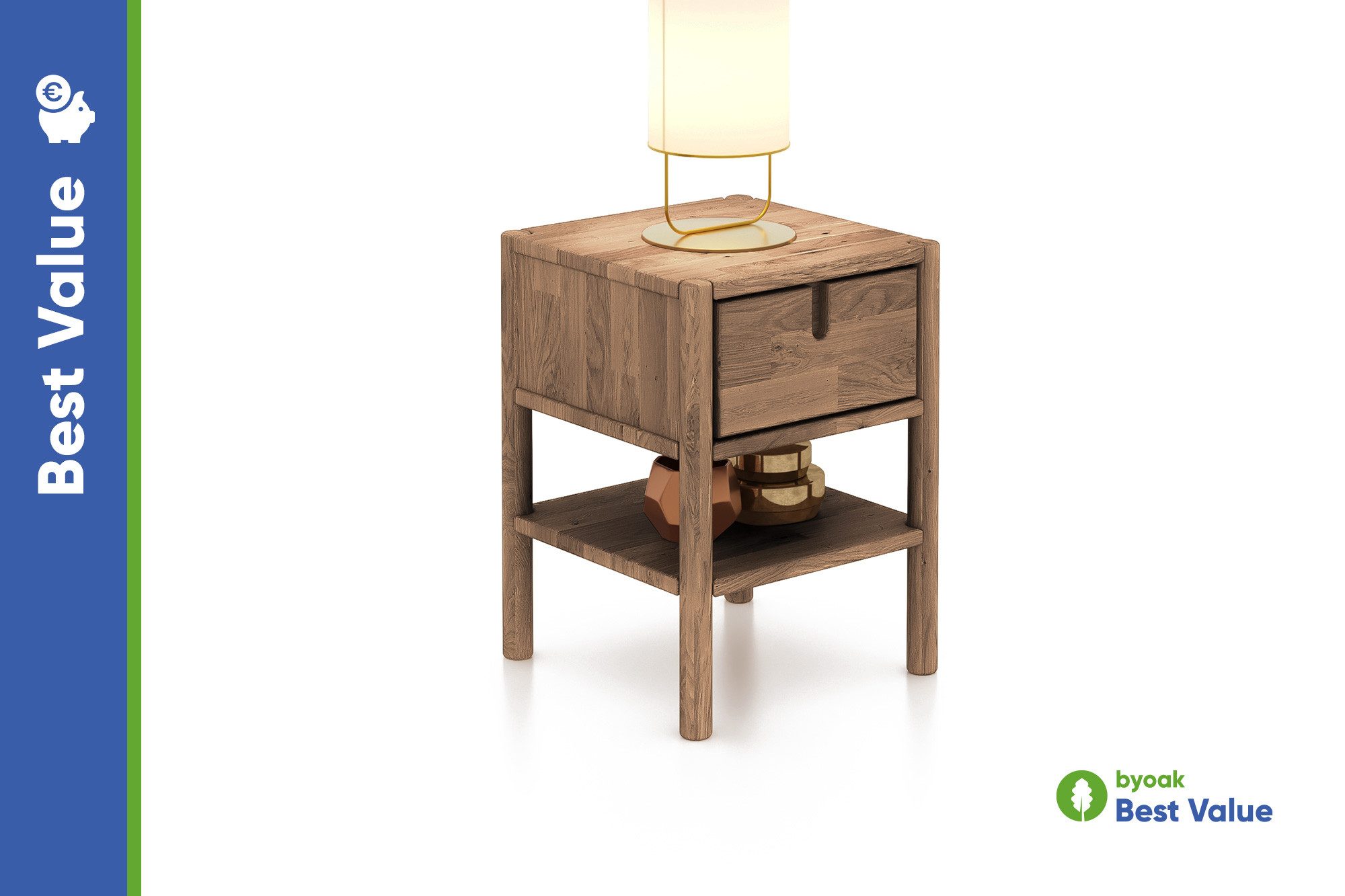 byoak Nachttisch AGNES aus Massivholz, Geölt