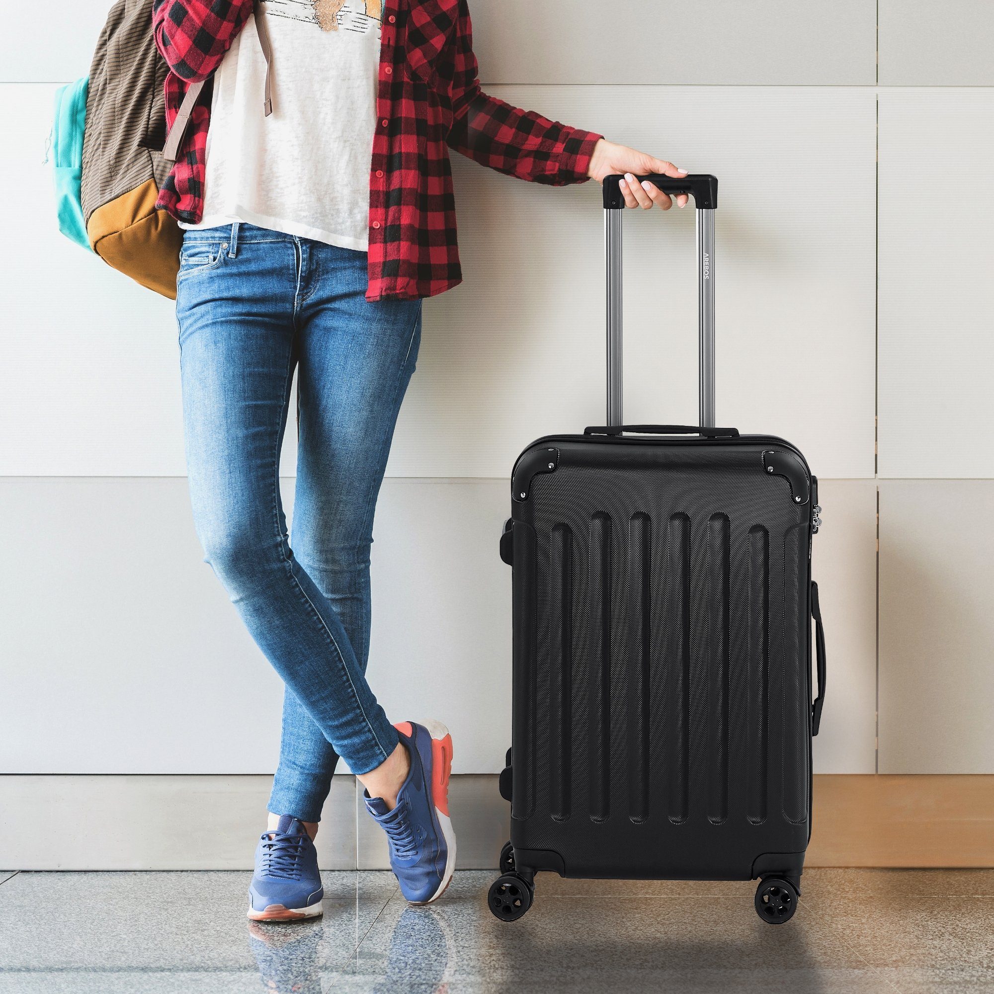 Arebos Kofferset Reisekoffer 4er Set Hartschalen günstig online kaufen