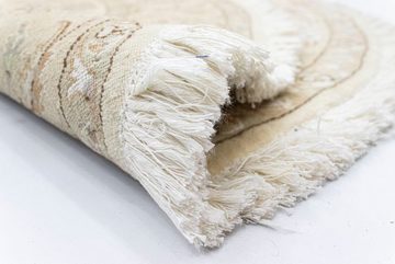 Wollteppich Nain 9la Teppich handgeknüpft beige, morgenland, rund, Höhe: 8 mm