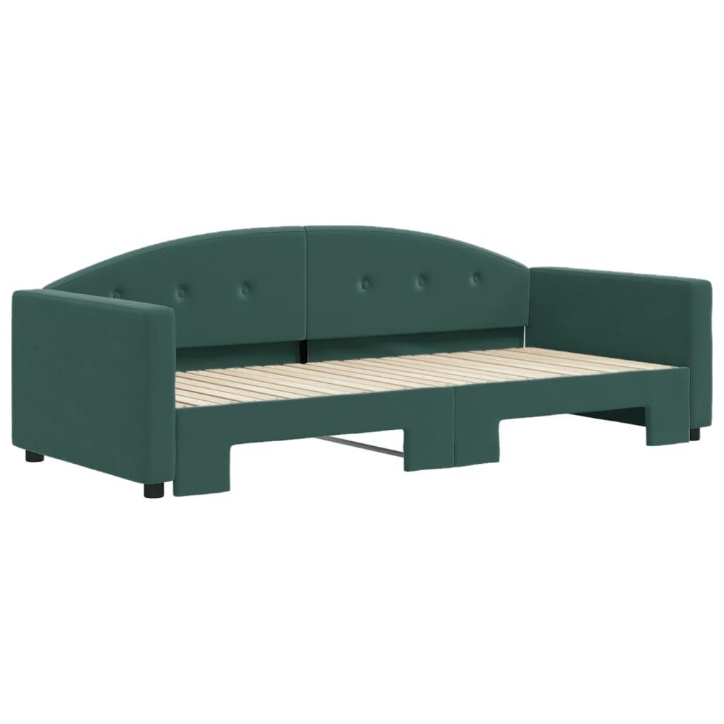 vidaXL Bett Tagesbett Ausziehbar Dunkelgrün 90x200 günstig online kaufen