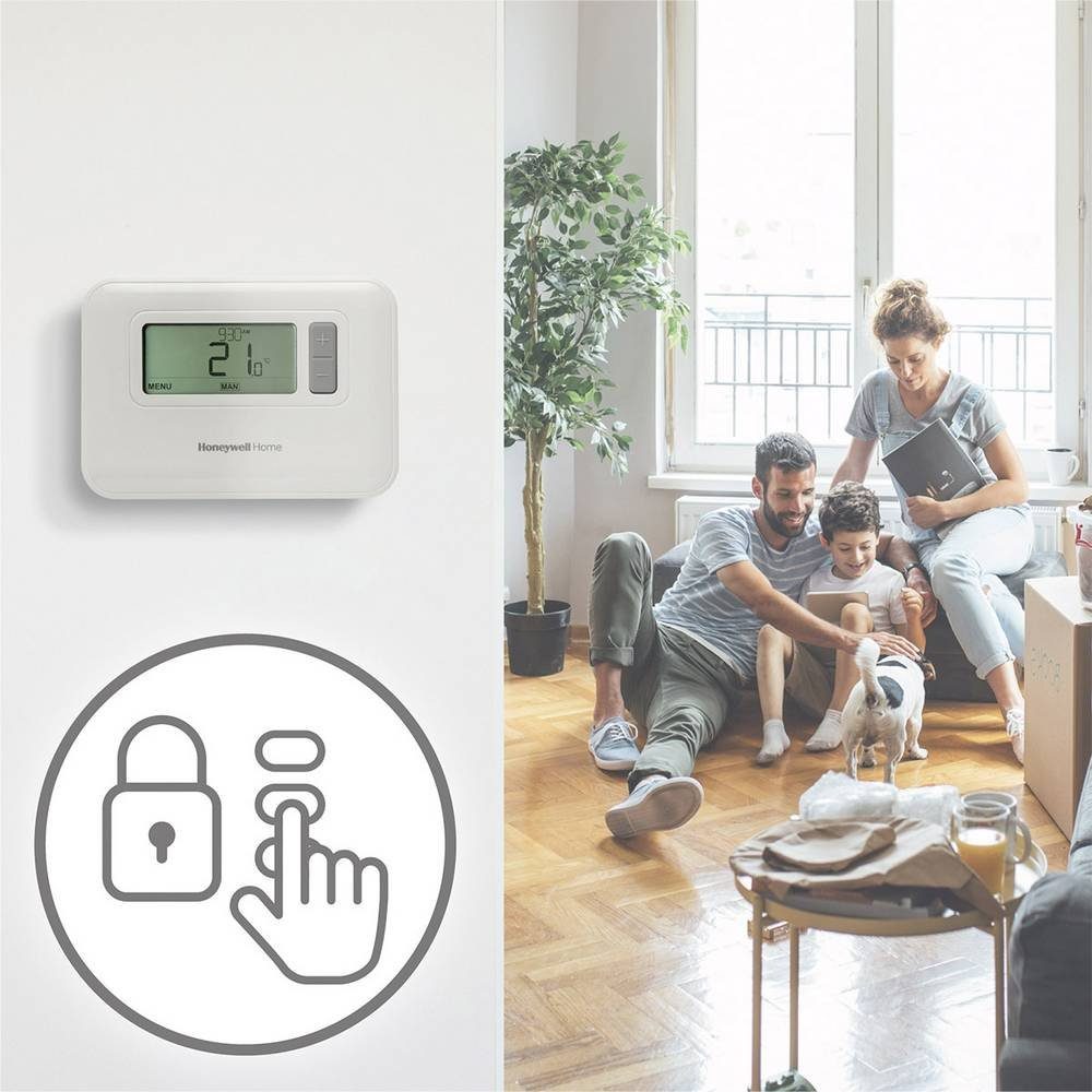 Honeywell Raumthermostat Home T3 7-Tage Thermostat, programmierbar, kabelgebunden T3C110AEU