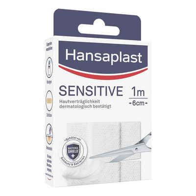 Hansaplast Wundpflaster Sensitive, zuschneidbar, hypoallergen