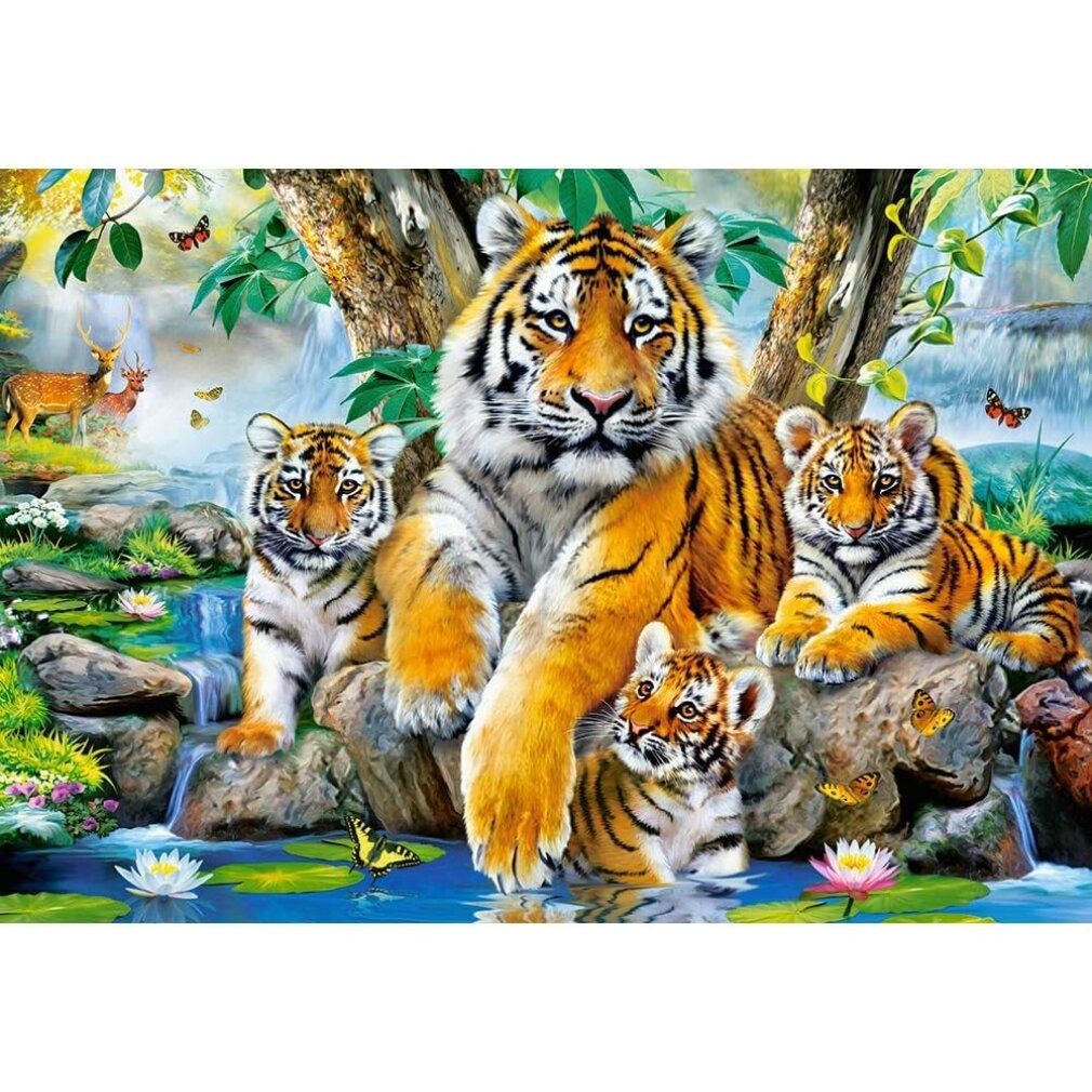 Castorland Puzzle Puzzle Tigers by the river 1000 Teile, Puzzleteile