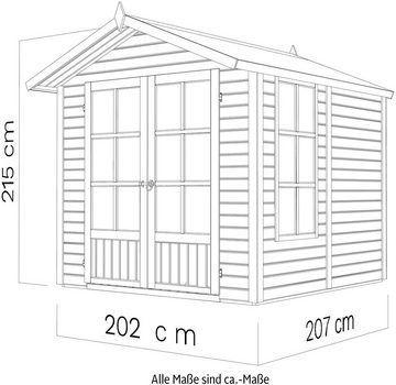 KONIFERA Gartenhaus Melrose, BxT: 214x246 cm