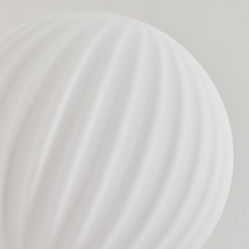 hofstein Stehlampe Stehlampe aus Metall/Riffelglas in Schwarz/Weiß, ohne Leuchtmittel, Leuchte mit Glasschirmen (12cm), dimmbar, 5xG9, ohne Leuchtmittel