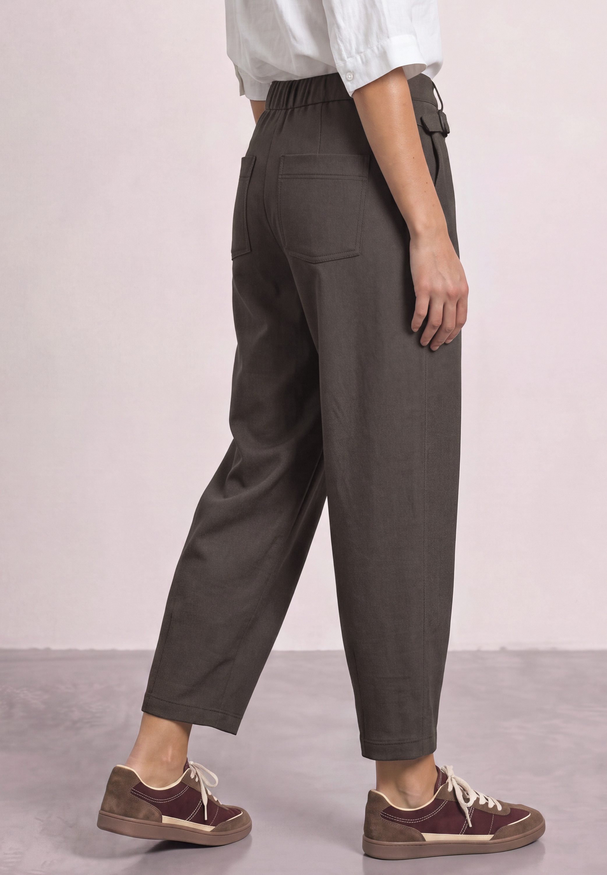 STREET ONE Stoffhose mit Schnallen