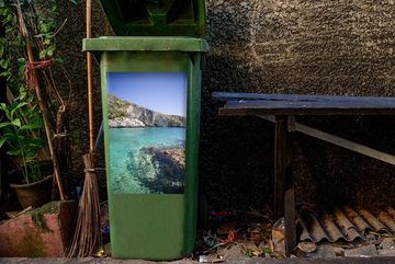 MuchoWow Wandsticker Zakynthos - Felsen - Griechenland (1 St), Mülleimer-aufkleber, Mülltonne, Sticker, Container, Abfalbehälter