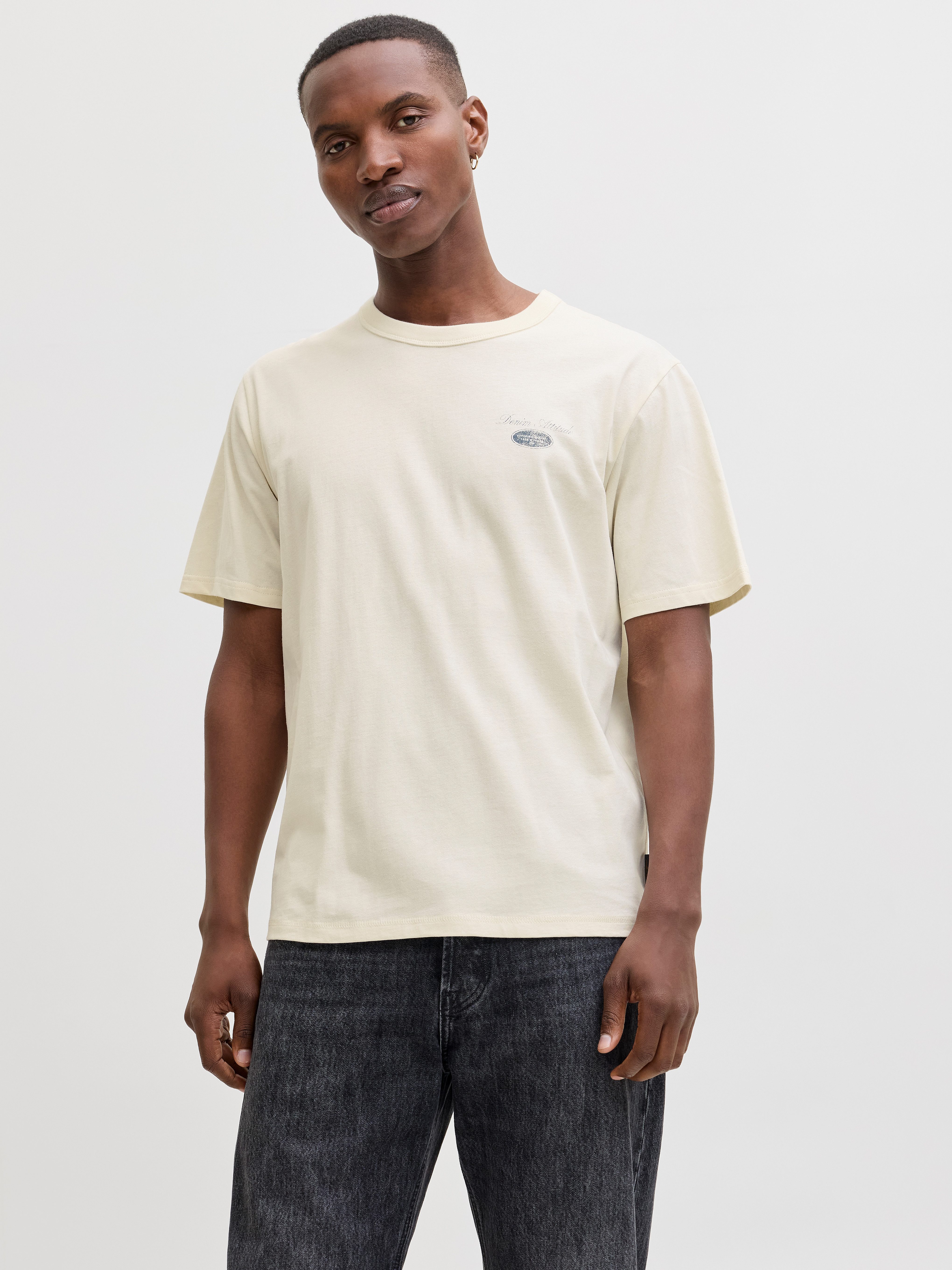 Jack & Jones Rundhalsshirt JJEDOVER GRAPHIC TEE SS CREW NECK SN Baumwolle, relaxed fit