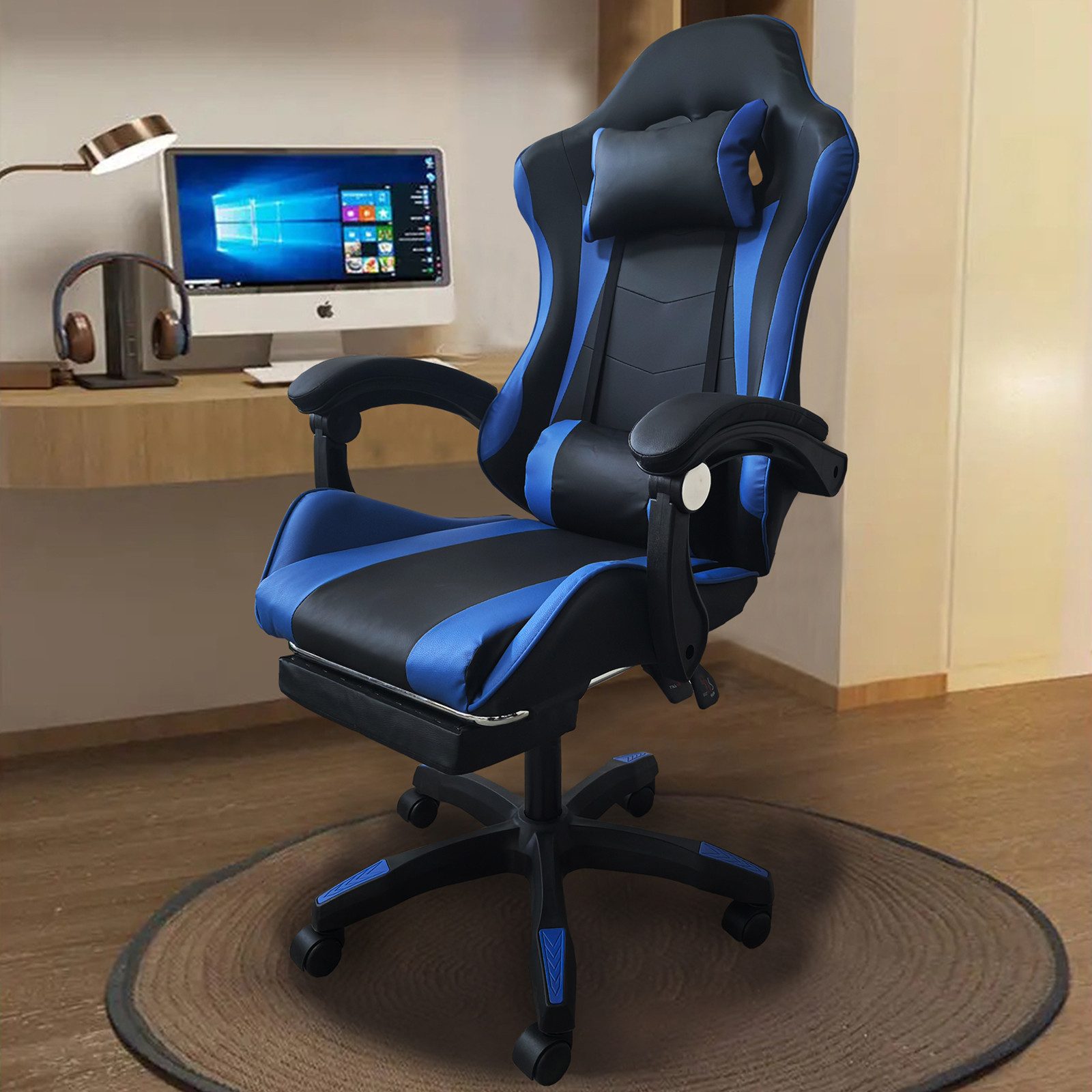 HTI-Living Gaming-Stuhl Gamingstuhl Krit Relax (Stück), Drehstuhl höhenverstellbar Kippfunktion Fußstütze