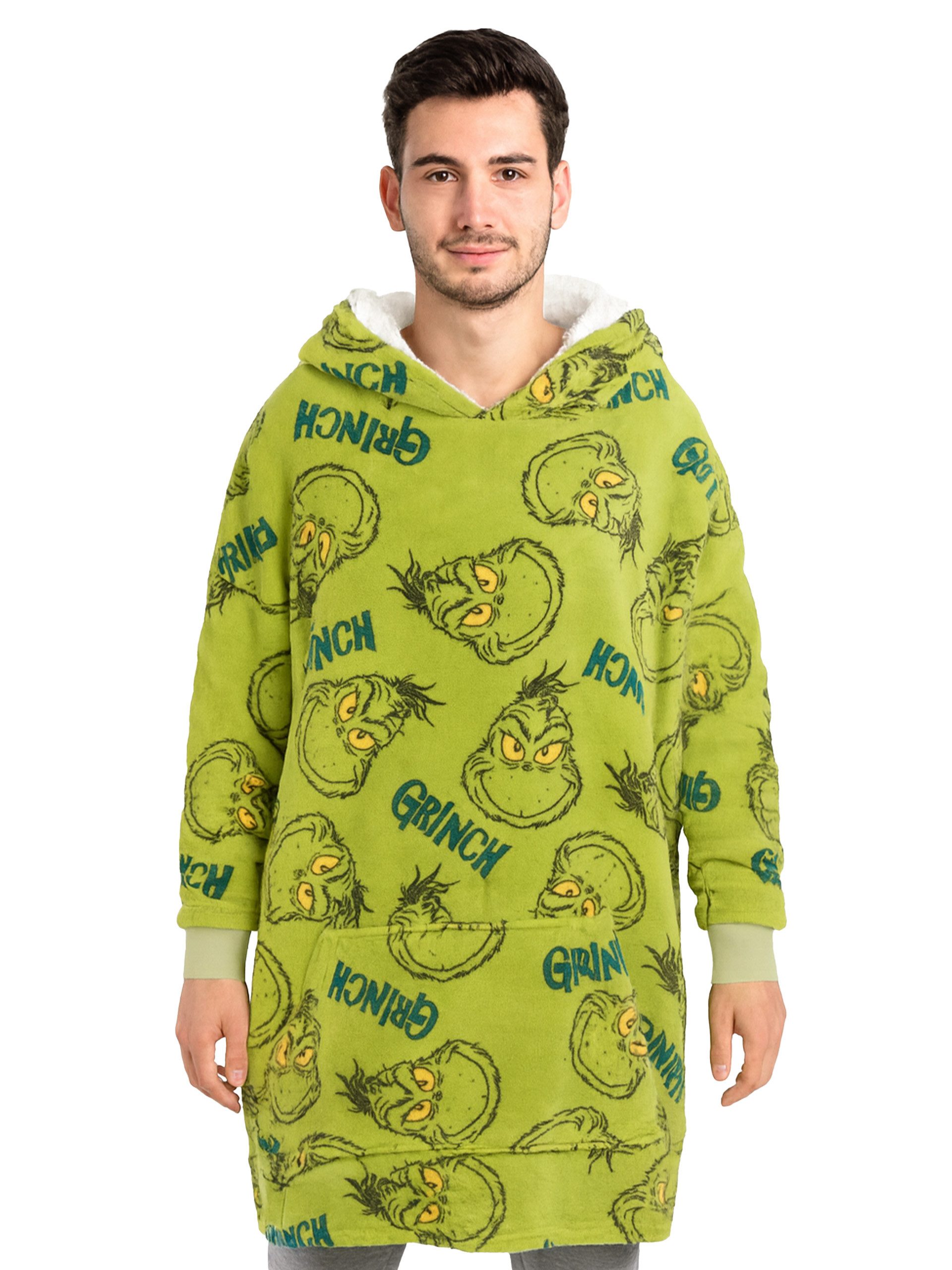 United Labels® Kapuzenpullover Grinch Oversize Cozy Hoodie Übergroße Flausc günstig online kaufen