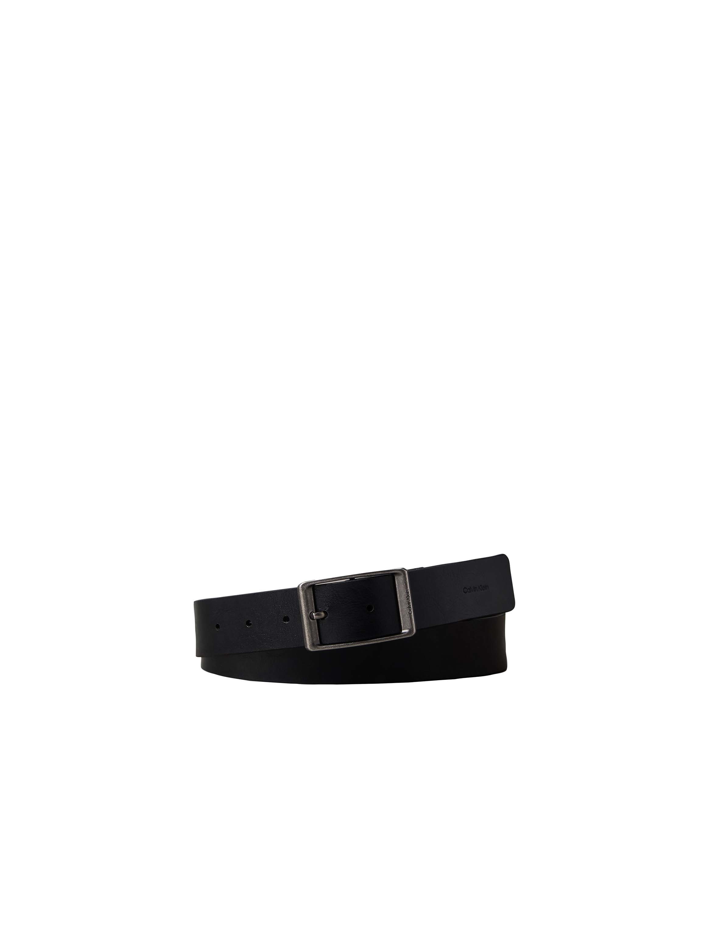 Calvin Klein Ledergürtel CASUAL ROUND BUCKLE TUMBLED 35MM Regular fit und größenverstellbar