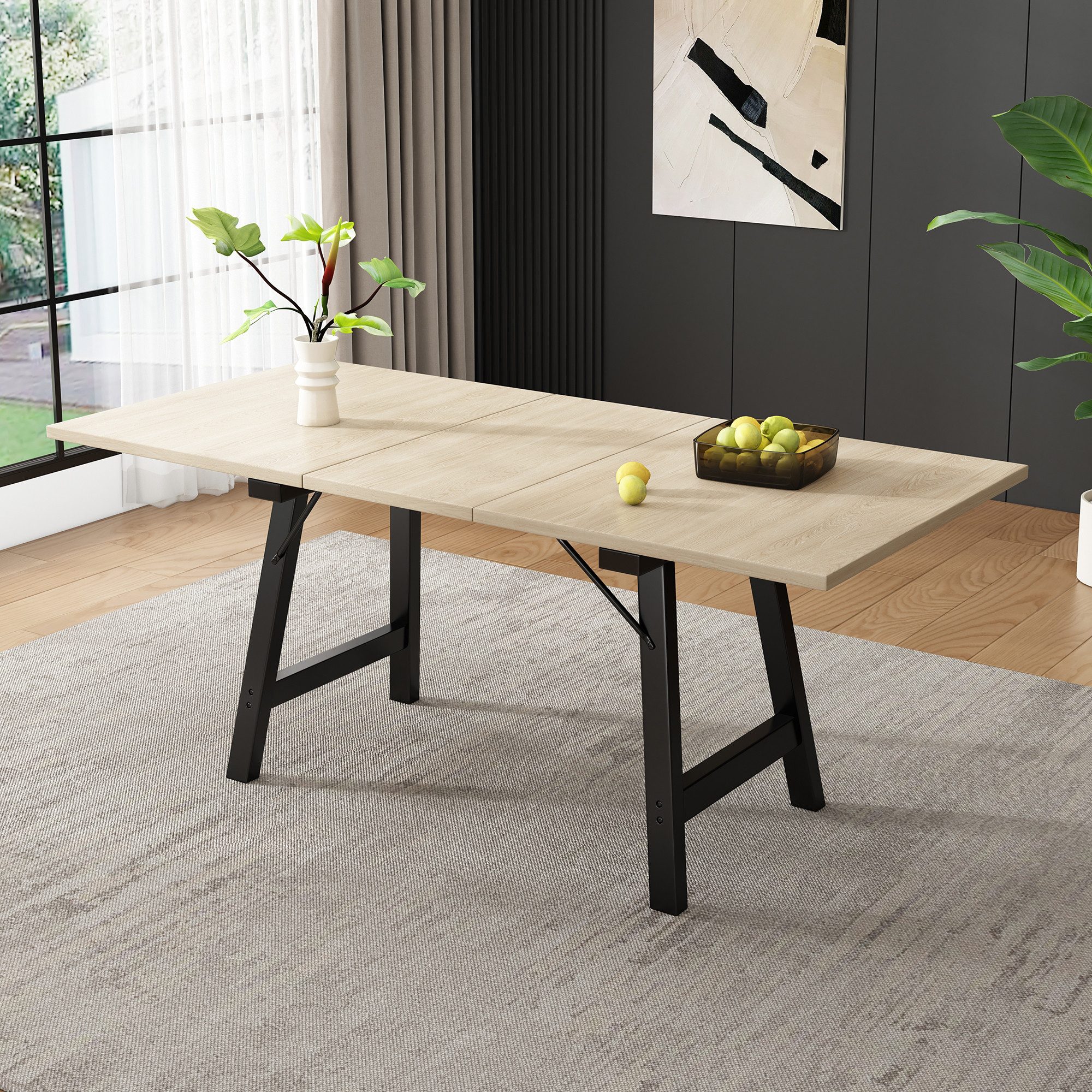 HAUSS SPOLE Esstisch Teleskop-Esstisch 140/180x80cm, moderner, günstig online kaufen