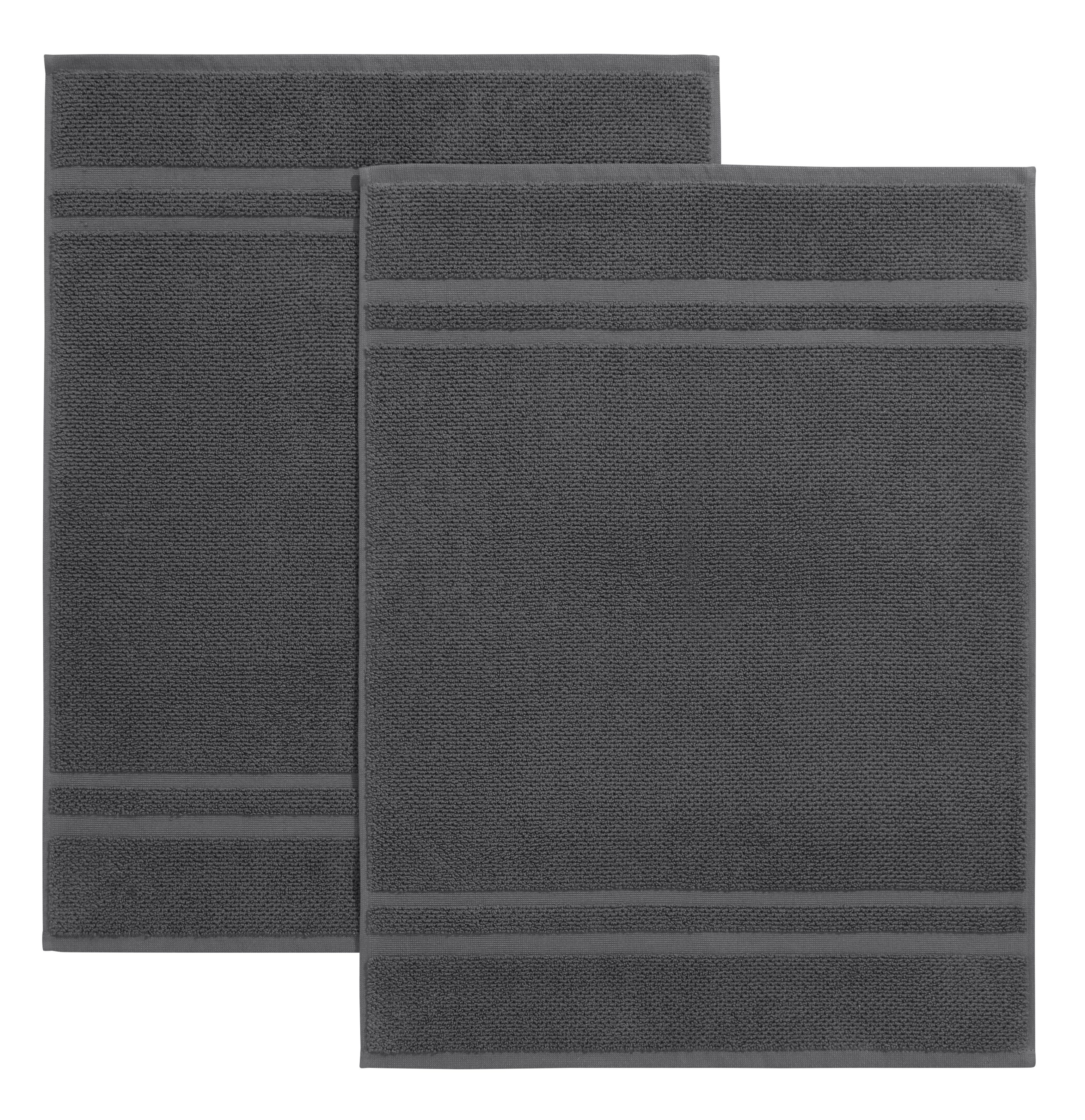 OTTO home Badematte Vanessa, 2 tlg. Hotelmatten-Set, 50x70cm, Höhe 4 mm, schnell trocknend, beidseitig nutzbar, strapazierfähig, Baumwolle, rechteckig, 2-teiliges Set, einfarbig, Badematten Set, Bordüre, 100% Baumwolle. Reduzierter Preis € 21,99. Unverbindliche Preisempfehlung € 35,99