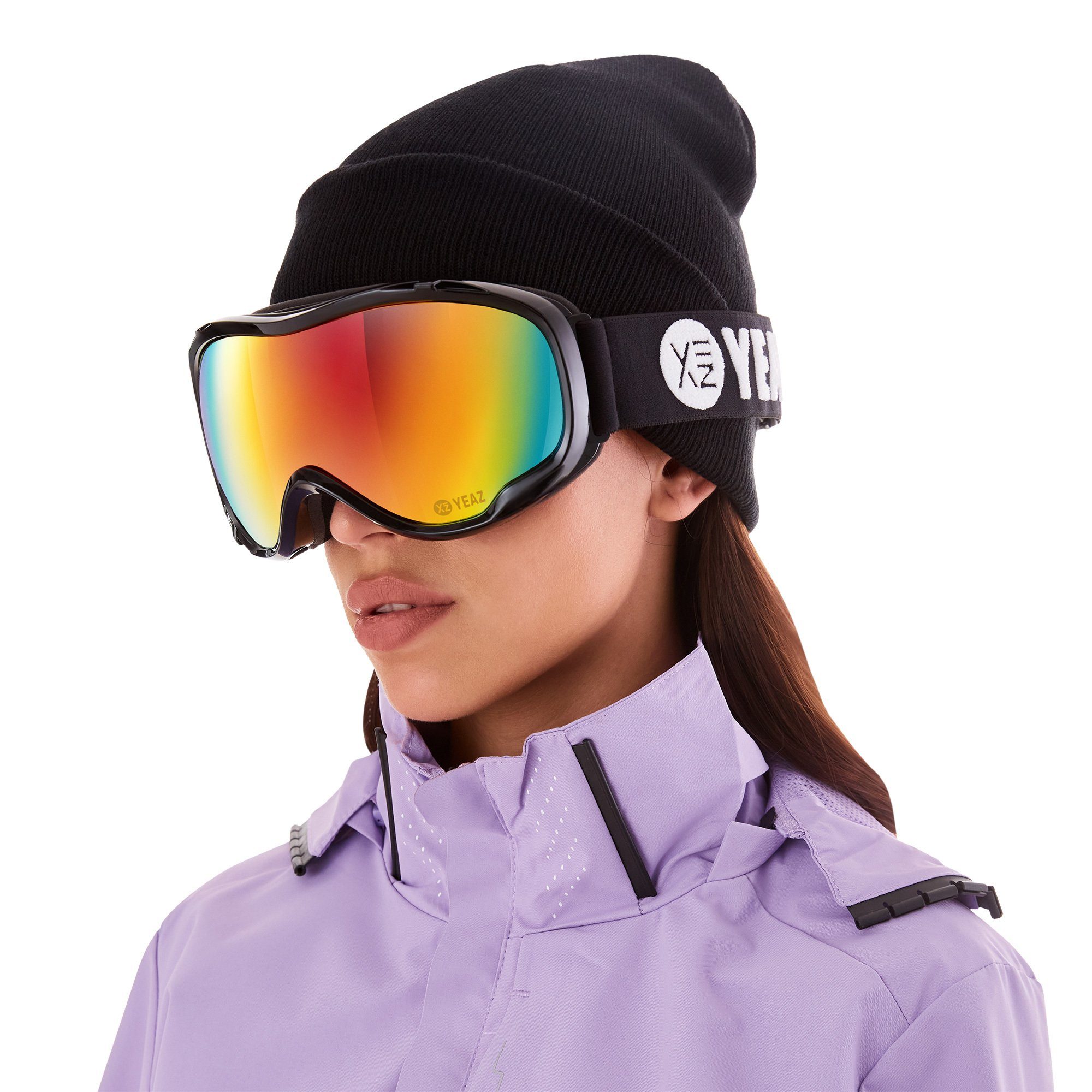 CLIFF schwarz, snowboardbrille und für Snowboardbrille Premium-Ski- Erwachsene Jugendliche Skibrille und ski- YEAZ