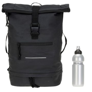 ELEPHANT Freizeitrucksack Time Bag aus Plane mit Bodenfach, Rucksack Laptoprucksack Daypack wasserabweisend + Trinkflasche