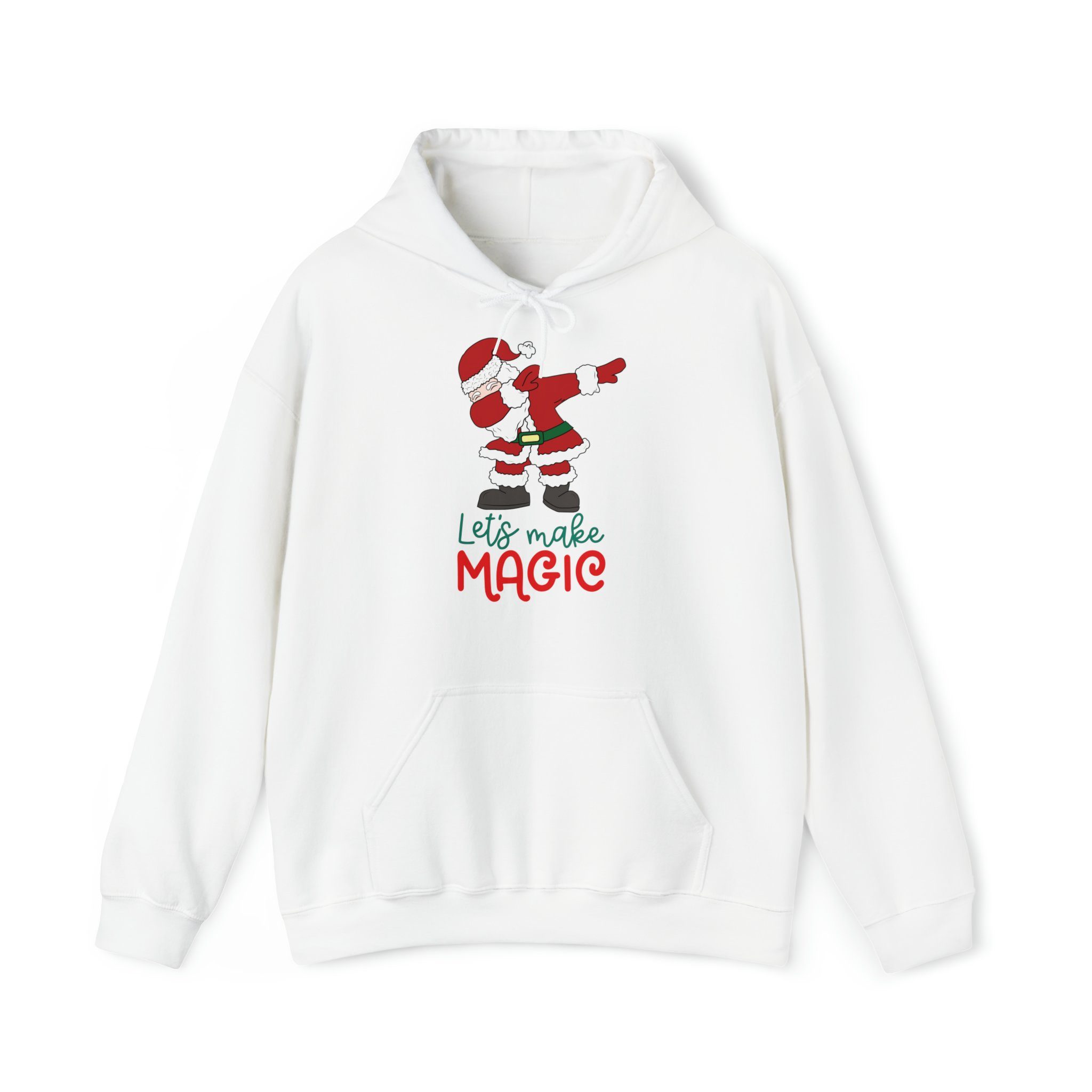 Magic Santa Elegance Make Christmas Quality White Weihnachtspullover Hoodie Weihnachtssweatshirt Let´s