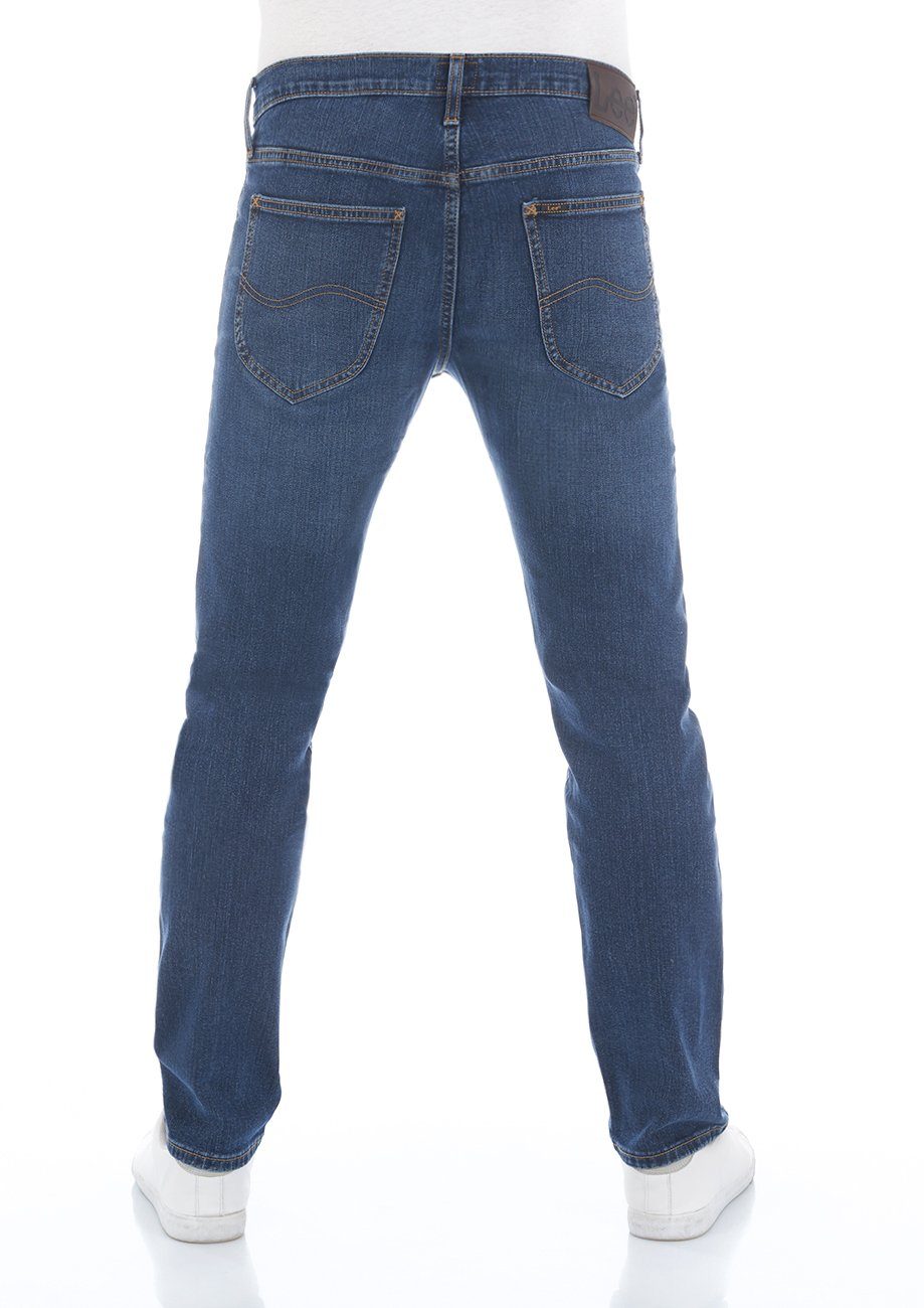 Blue Regular Denim Lee® Jeanshose Stretch (LSS3SGJZ3) Straight-Jeans Herren mit Hose Bright Zip Fit Daren Fly
