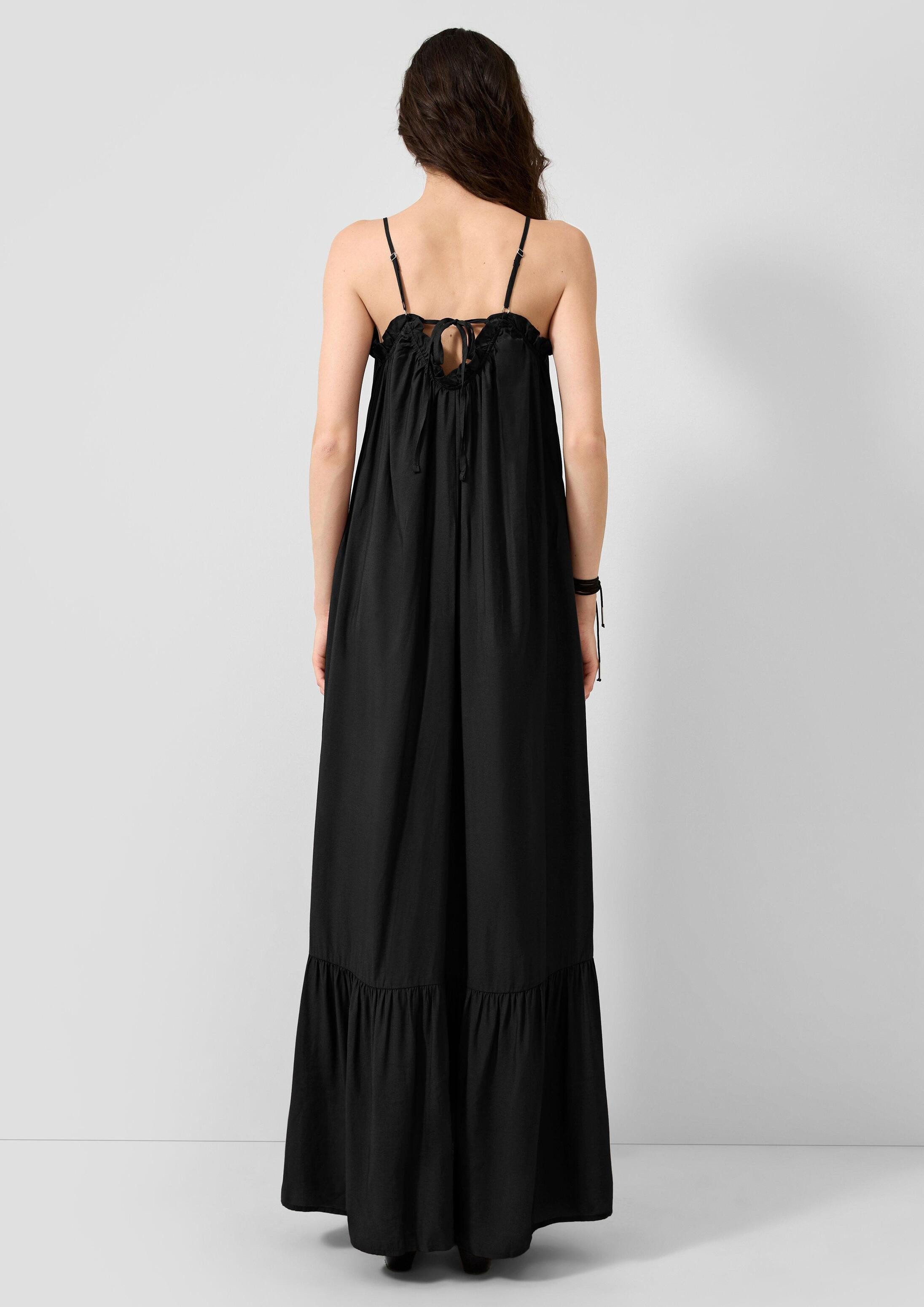 QS Maxikleid Kleid Langes Viskosemix-Kleid