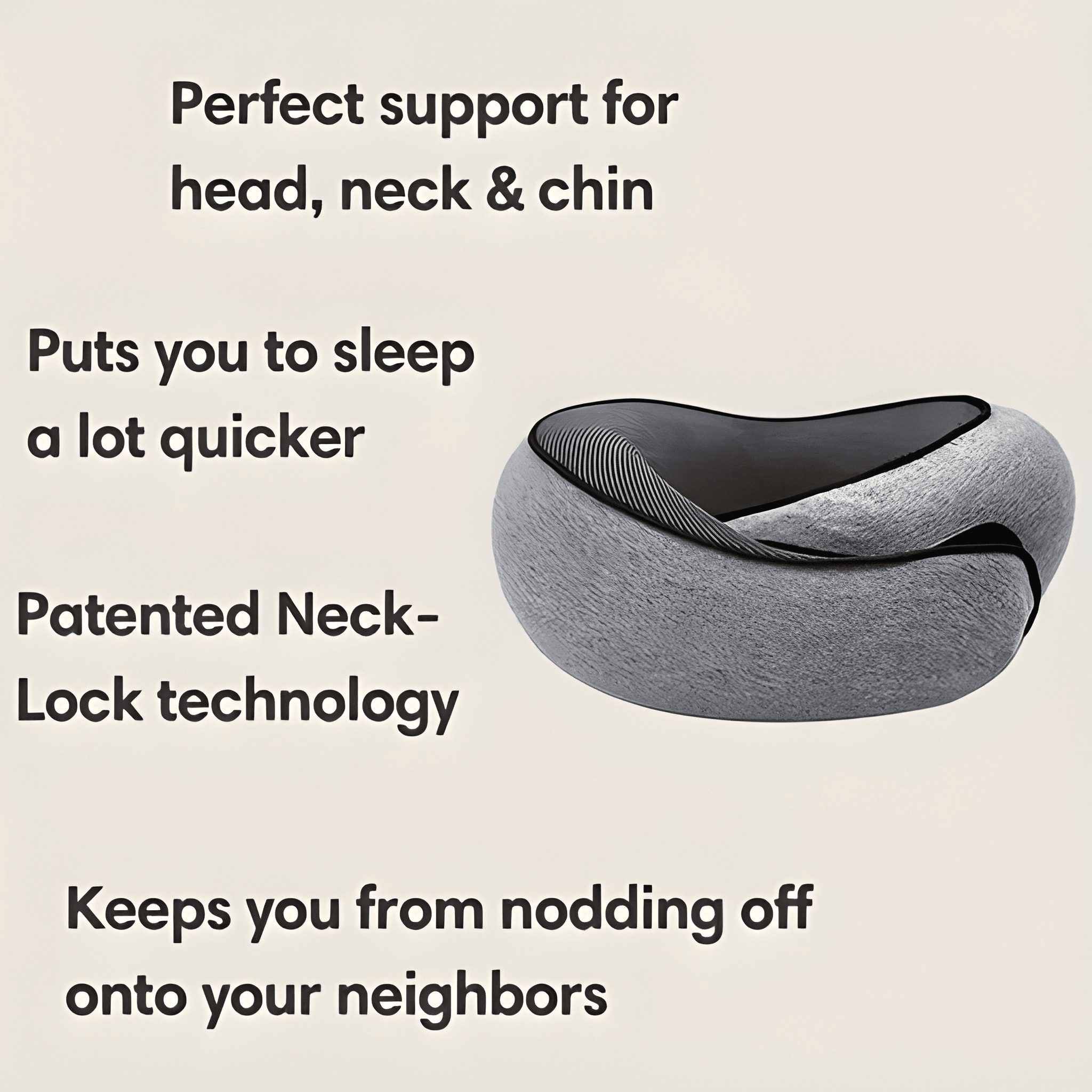 Athlix Nackenkissen Reise Nackenkissen Memory-Schaum Nackenstütze Schlafkissen, Ergonomisches Design, atmungsaktiv, waschbarer Bezug