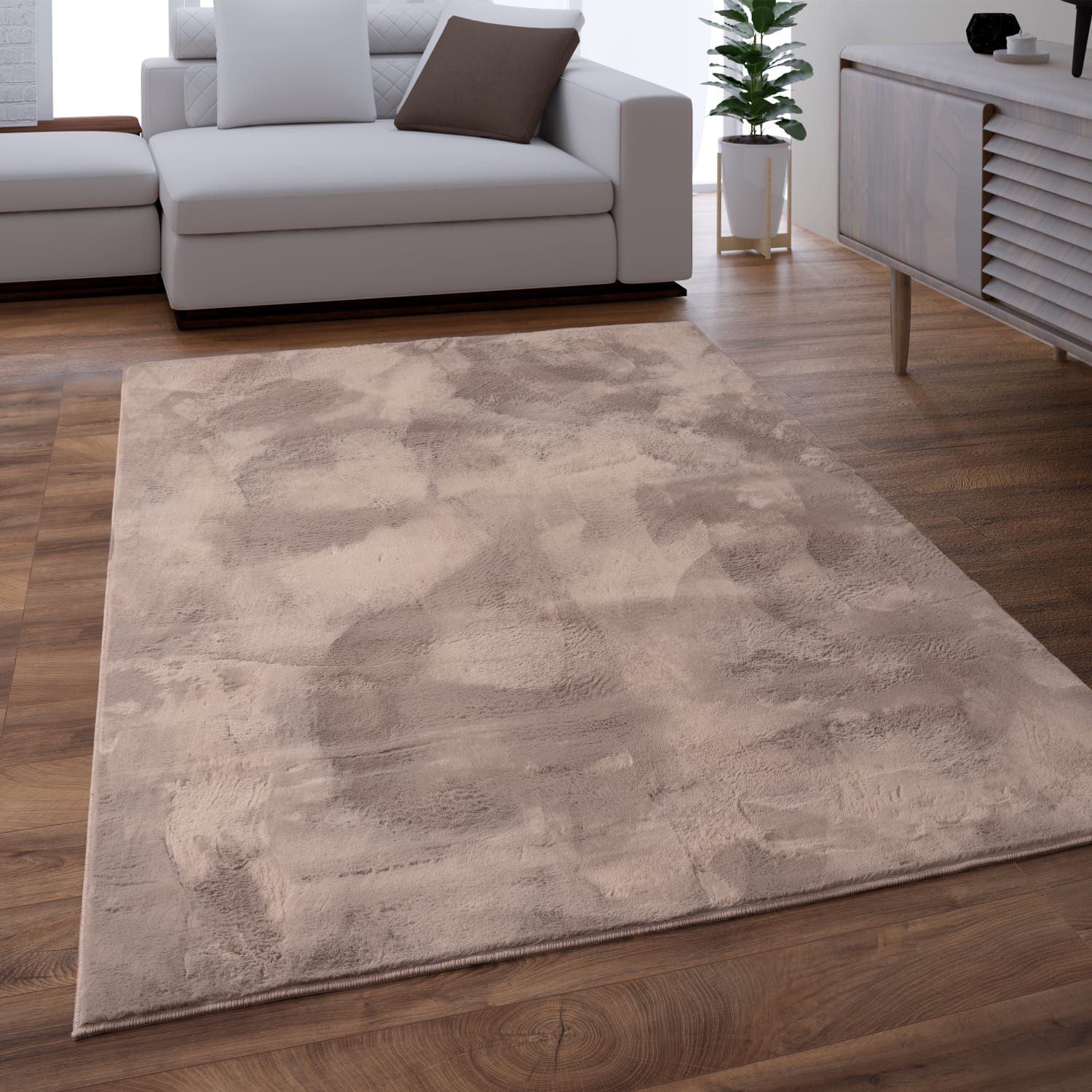KADIMA DESIGN Teppich waschbar Einfarbig Wohnzimmer schmutzabweisend Teppic günstig online kaufen