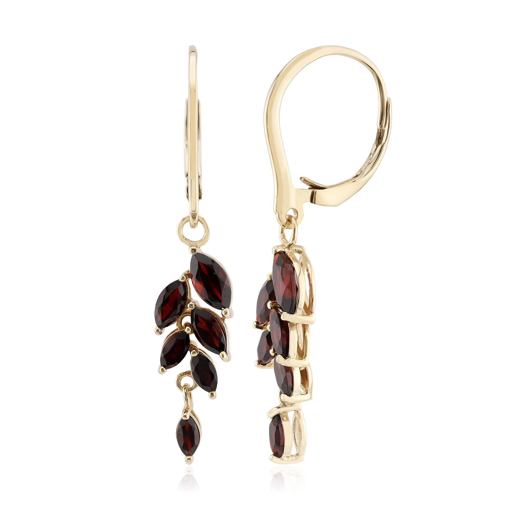 Cavill Ohrring-Set Ohrringe mit Granat aus Mosambik, Gold-Vermeil (2-tlg)