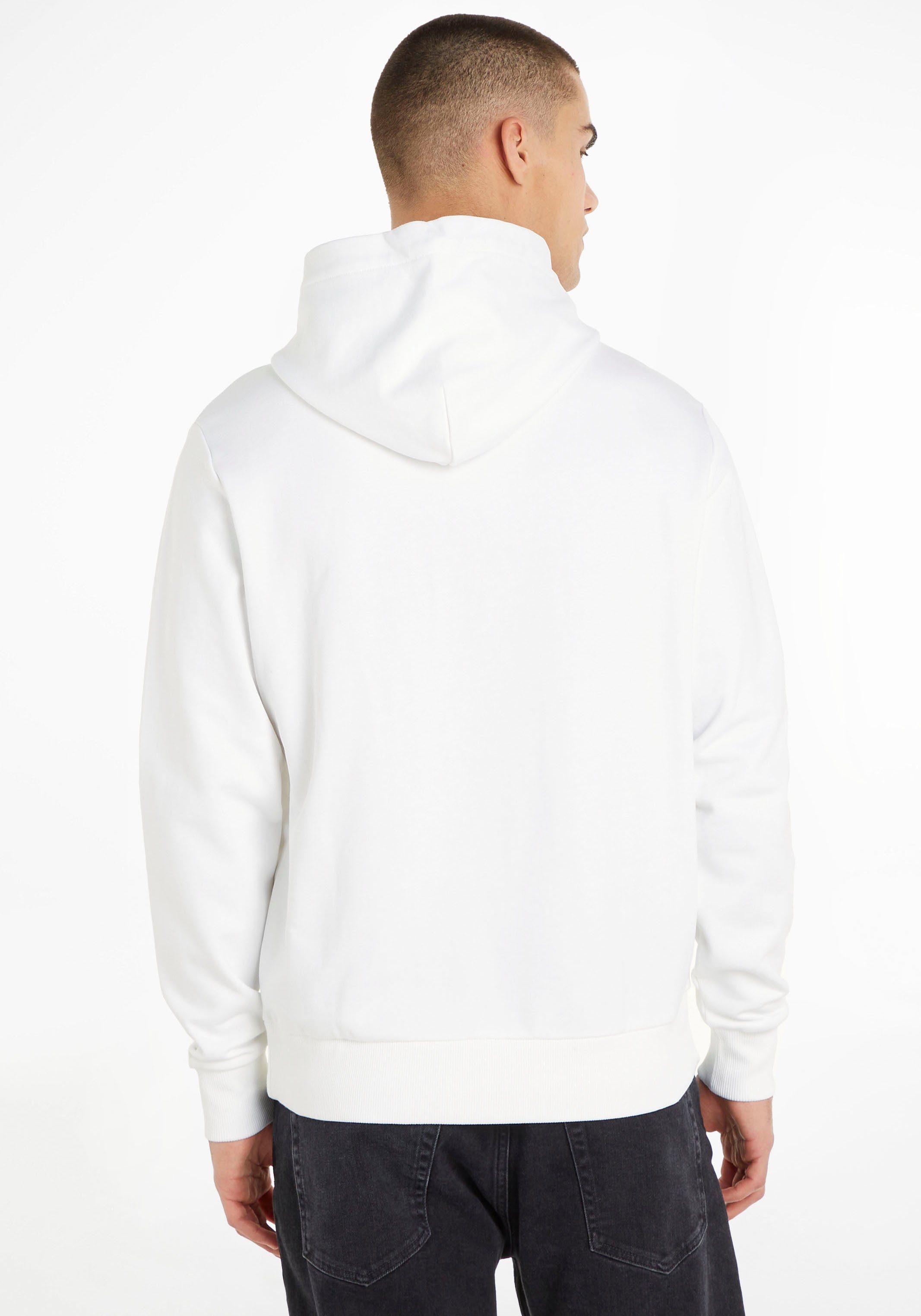 Calvin Klein Kapuzensweatshirt mit CK New weiß York Print