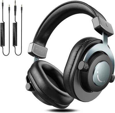 FIFINE Over Ear Kopfhörer Studio KopfhörerGeschlossene DJ Headphones Monitor Gaming-Headset (mit 6.35 & 3.5mm Klinke und 50mm Treiber für Studio Podcast Recording)
