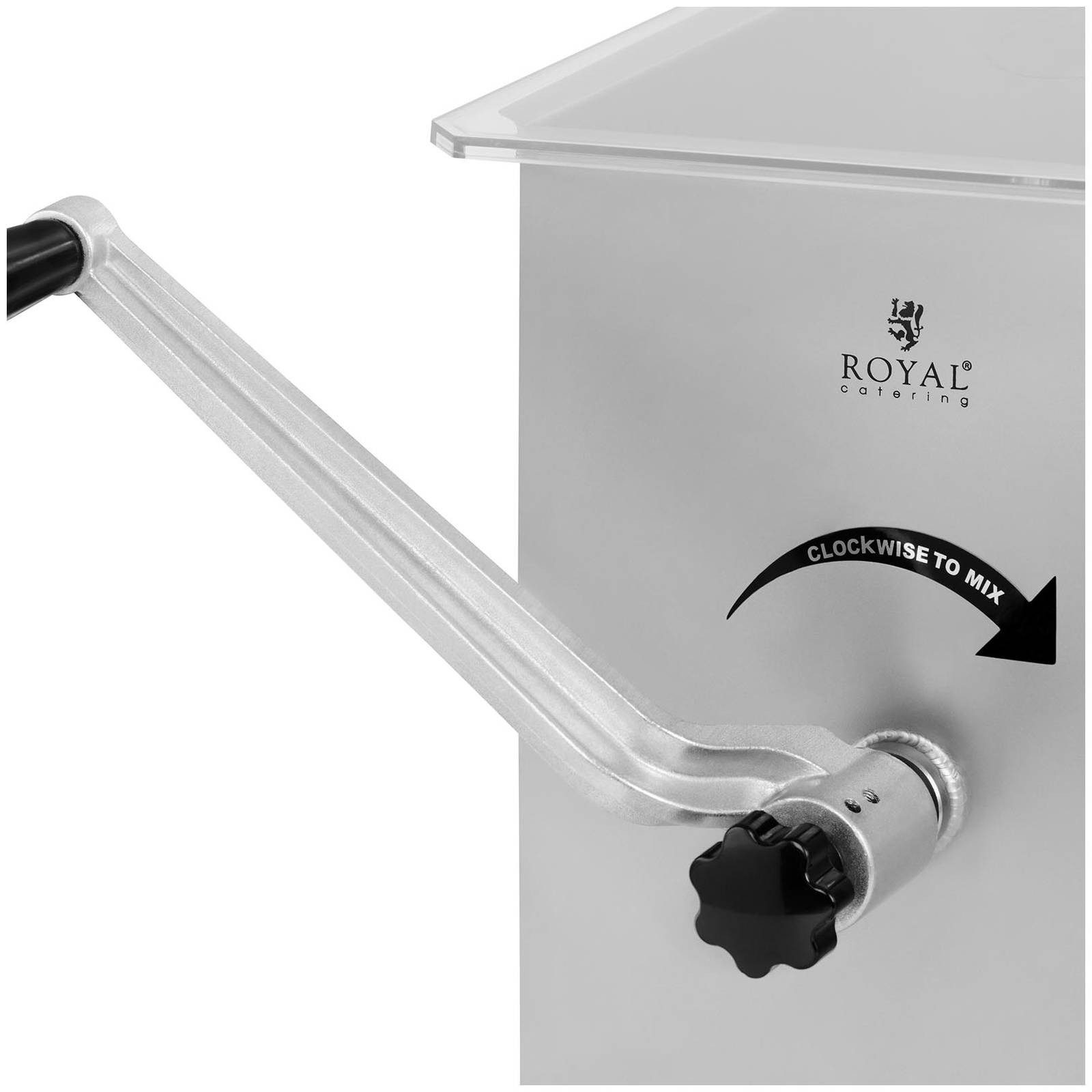 Royal Catering Fleischwolf Fleischmischer 16 L Kurbel manuell Fleischmenger Edelstahl Marinator D