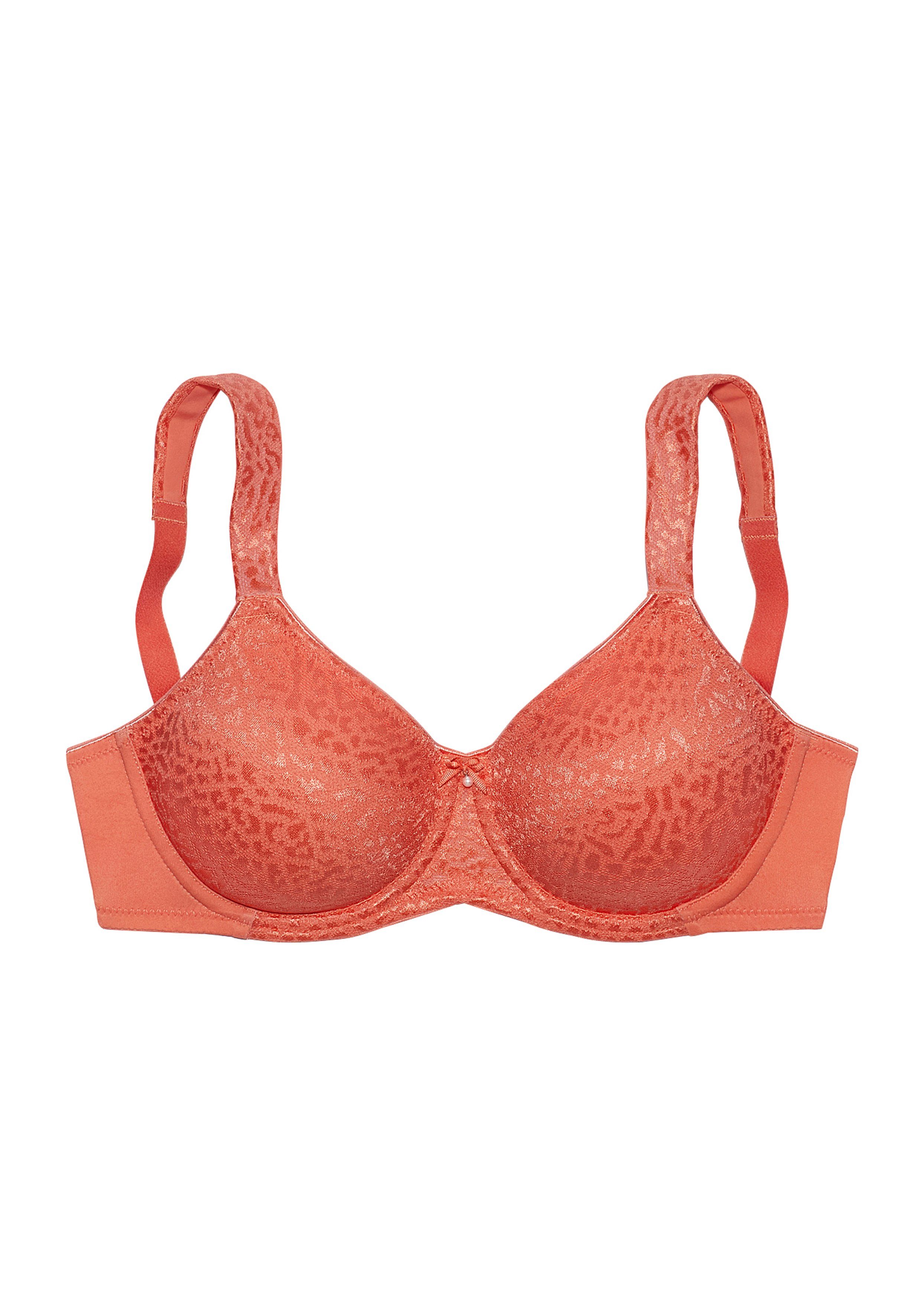 aus Dessous Jaquardspitze, schimmernder LASCANA Basic Minimizer-BH mandarine