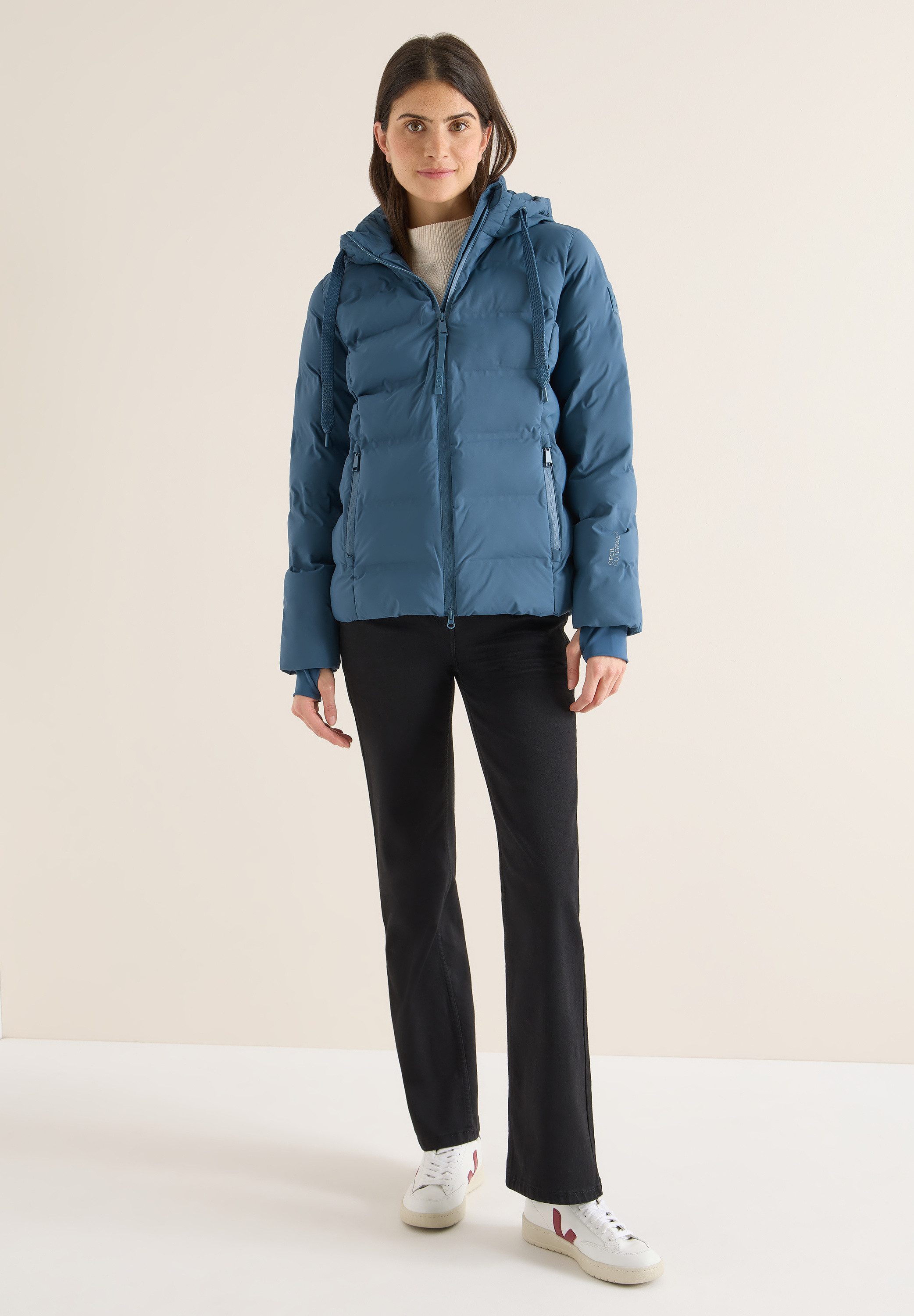 CECIL Steppjacke mit Kapuze mit Tunnelzugband