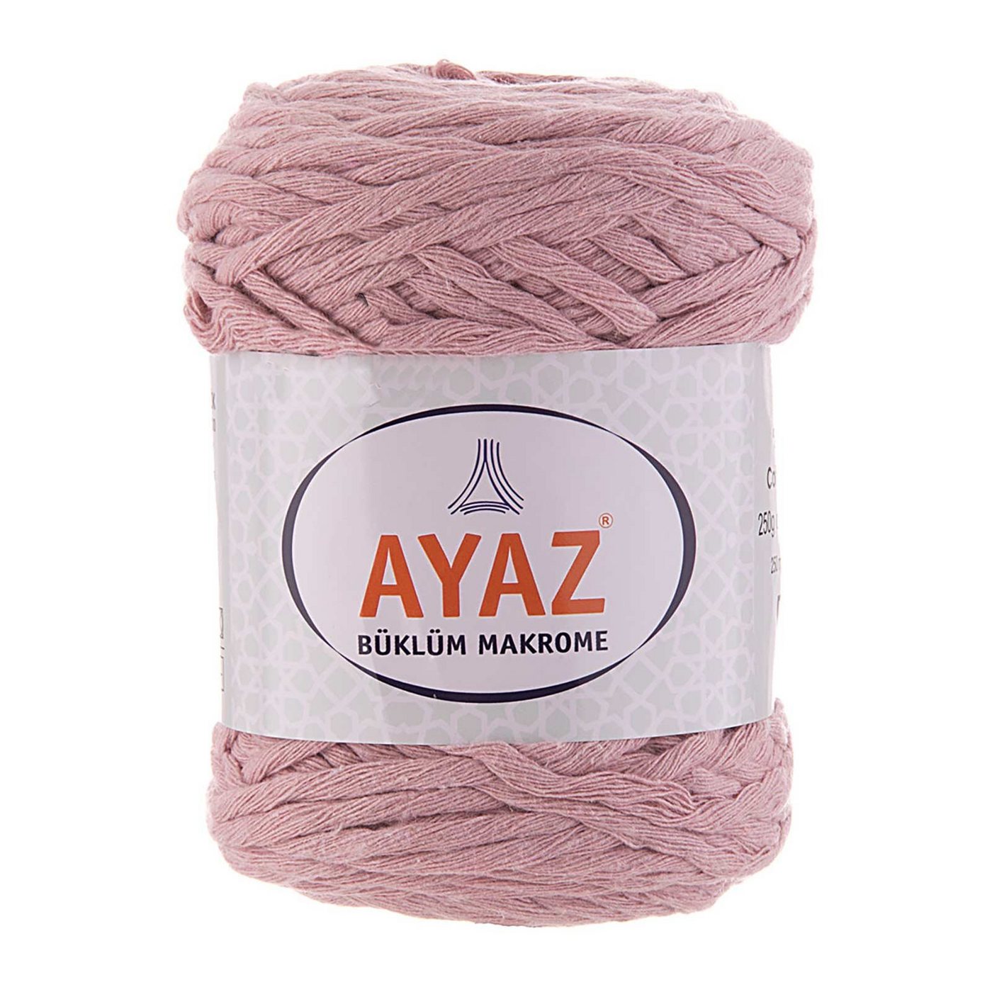 Thumbnail - AYAZ 4 x 250g Strickgarn Büklüm Makrome Häkelwolle, 5531 altrosa