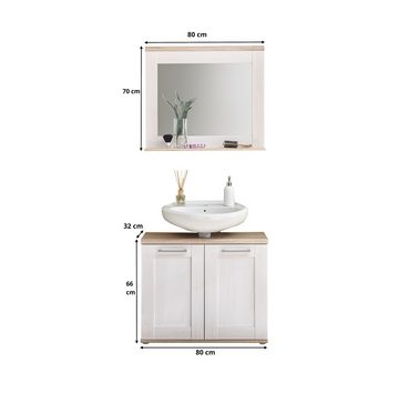 moebel-dich-auf Badmöbel-Set ELEGANCE, (Set 4, Spiegel, Waschbeckenunterschrank, 2-ST), im Landhausstil