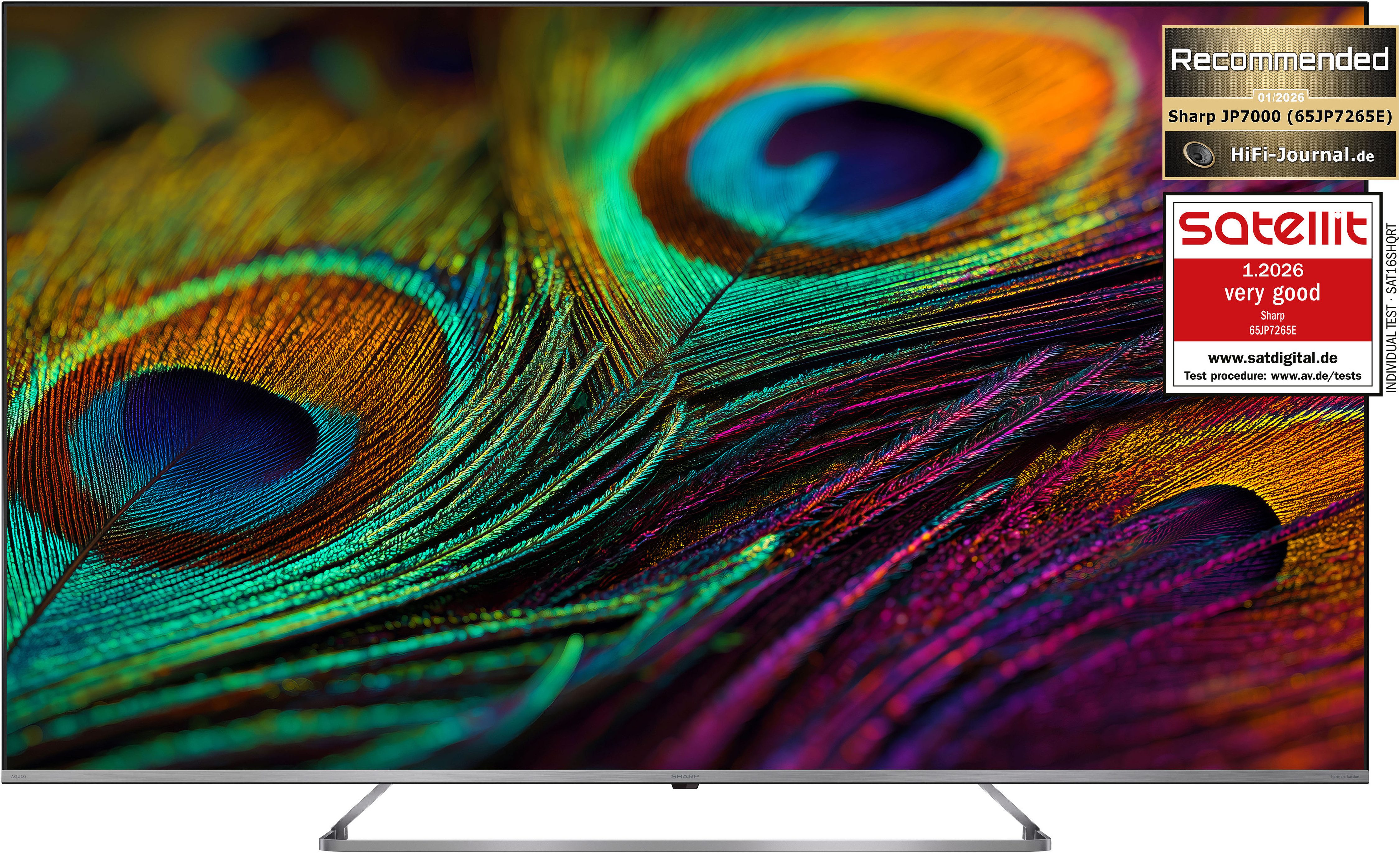 Sharp 4T-C65JPx QLED Mini LED-Fernseher (164 cm/65 Zoll, 4K Ultra HD, Google TV)